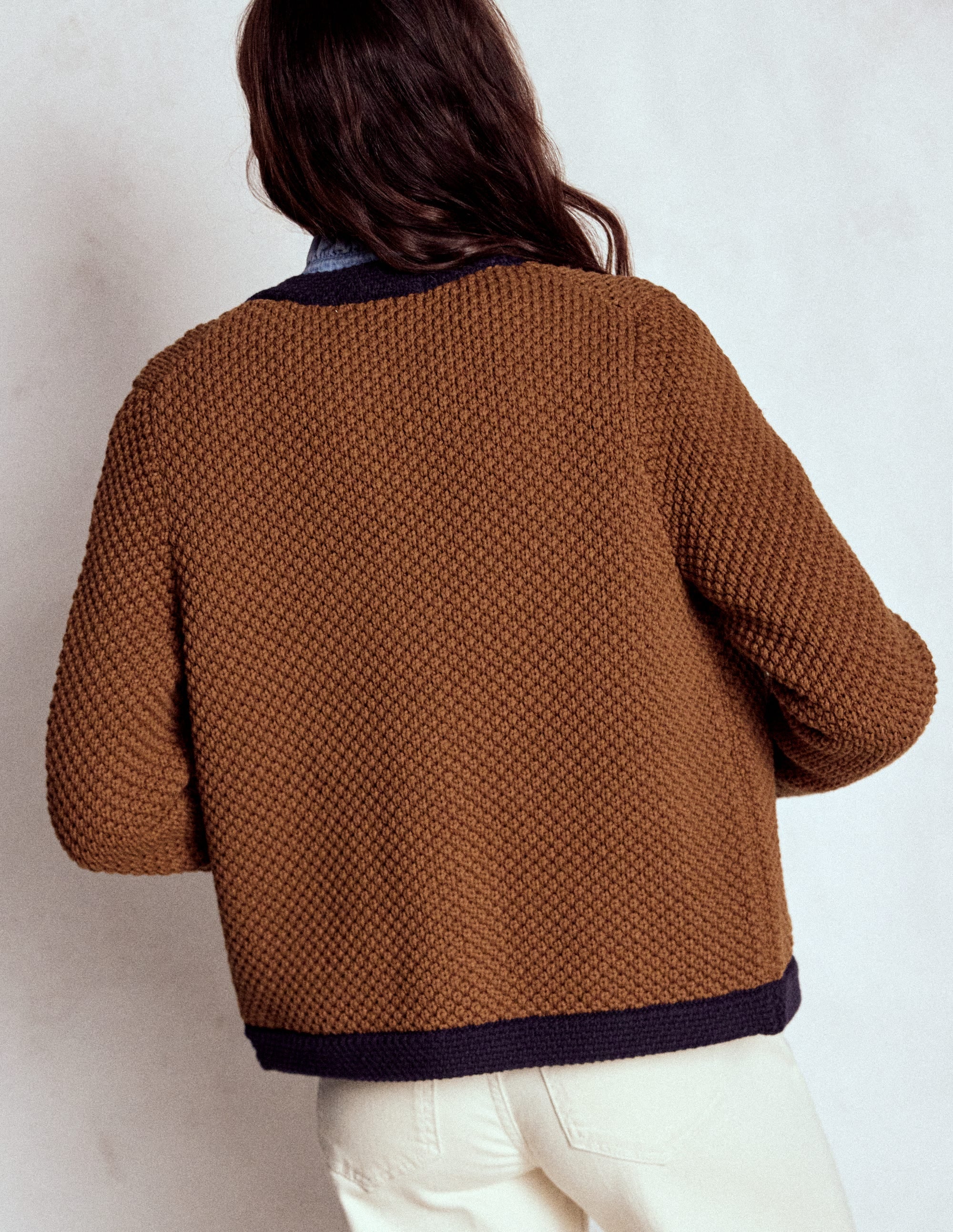 Libby Knitted Jacket-Camel - Image 3