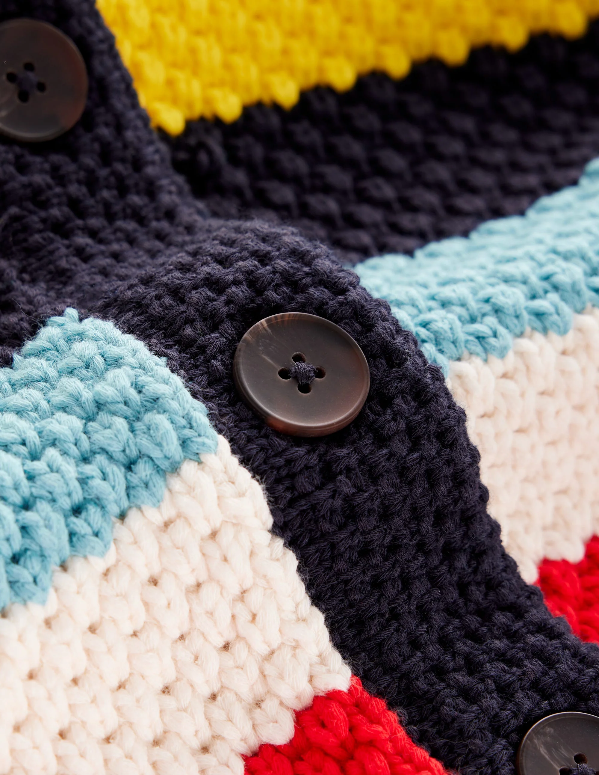 Libby Knitted Jacket-Poppy Red, Blue Multi - Image 9