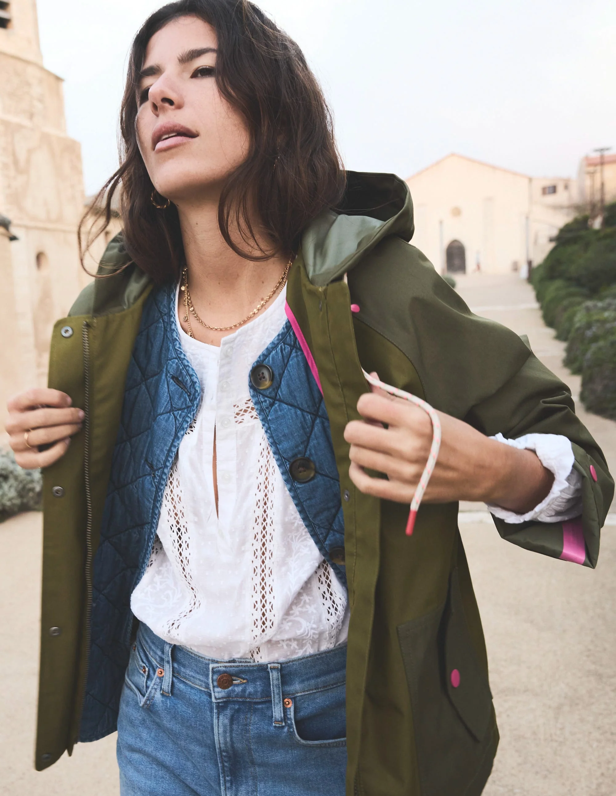 Lightweight Rain Mac-Khaki - Image 2