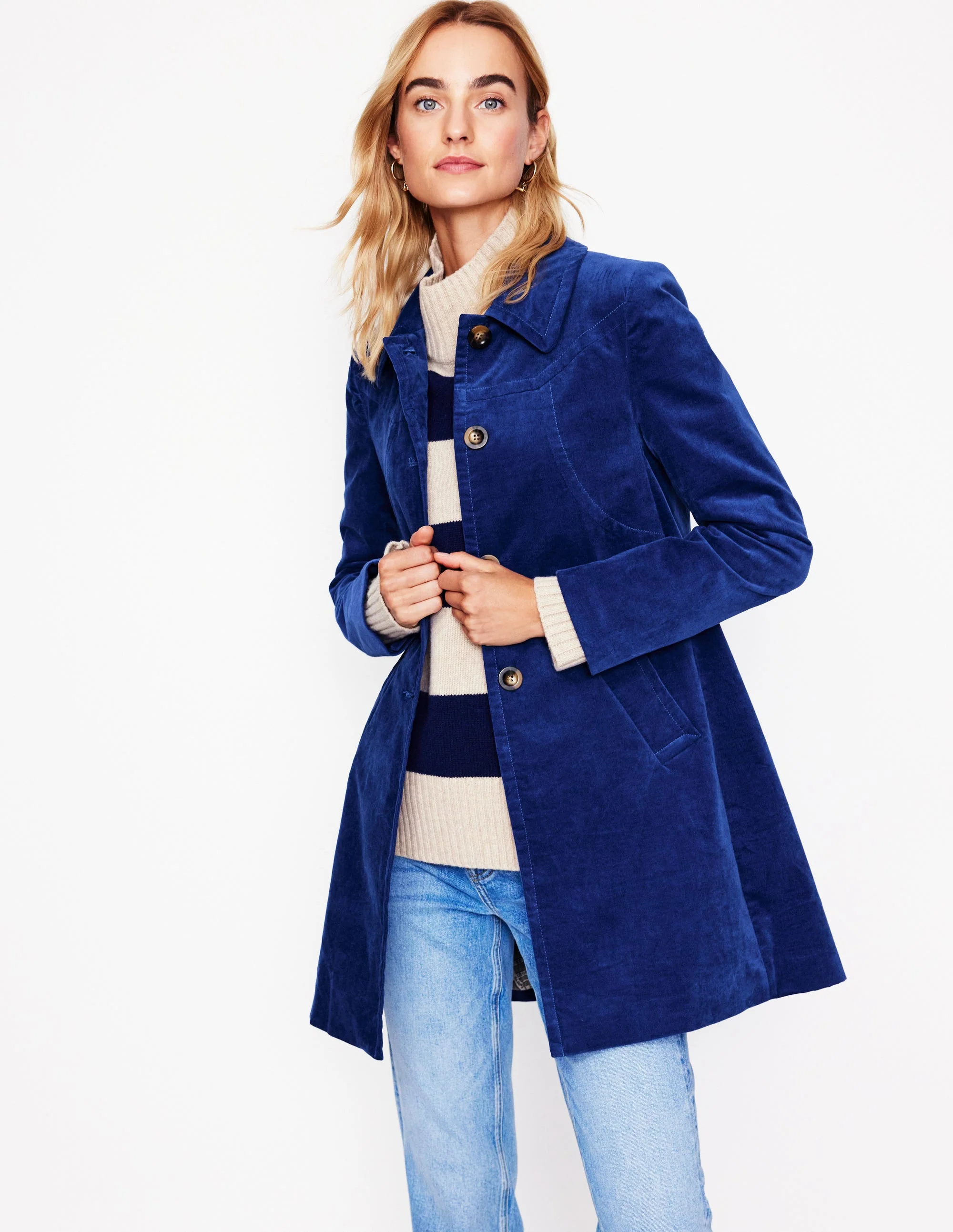 Lincoln Velvet Coat-Blue - Image 4