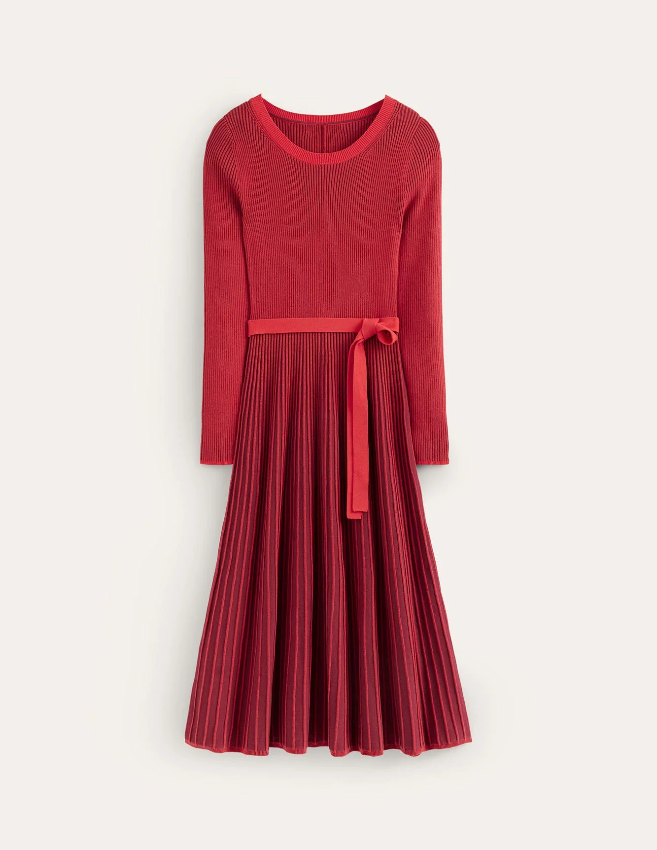 Lola Knitted Midi Dress-Rouge, Cherry Plated - Image 6