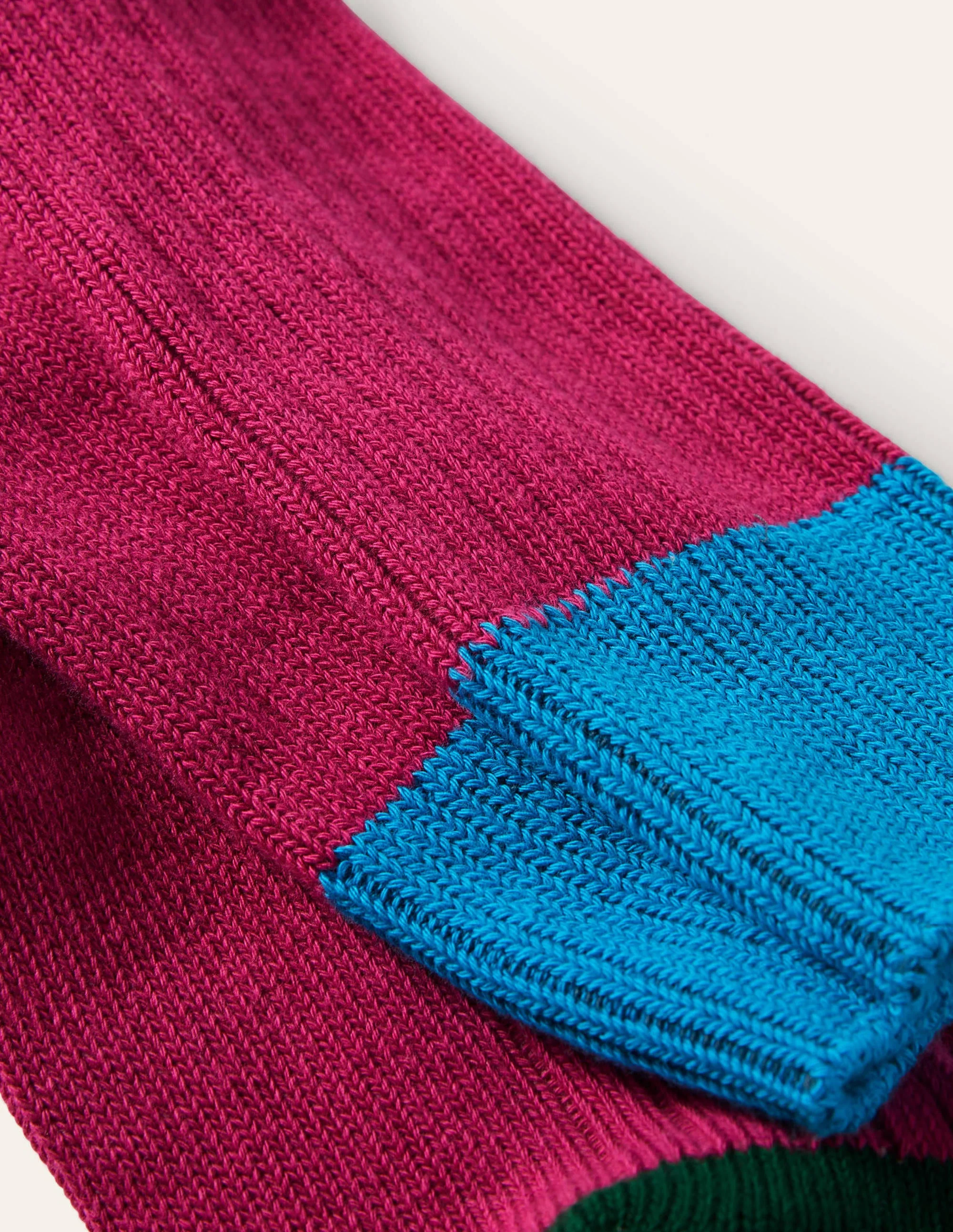 Long Chunky Socks-Sail/Festival Pink/Forest - Image 2