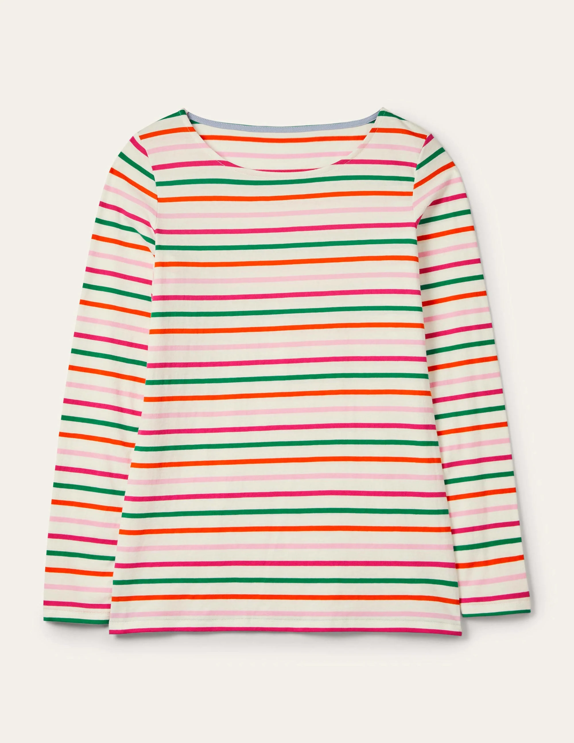 Long Sleeve Breton Top-Bon Bon and Firecracker Stripe - Image 6