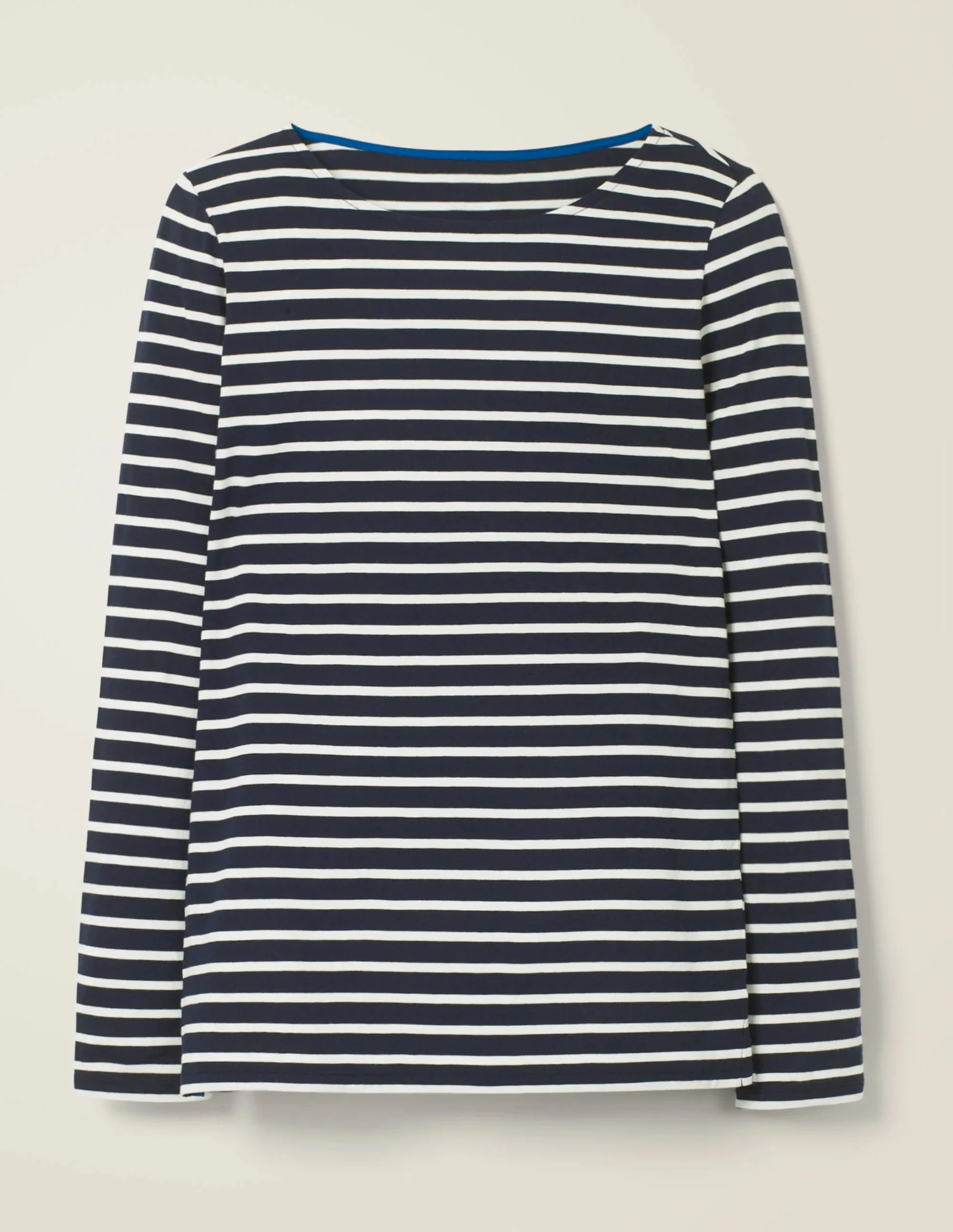 Long Sleeve Breton Top-Navy / Ivory Stripe - Image 5