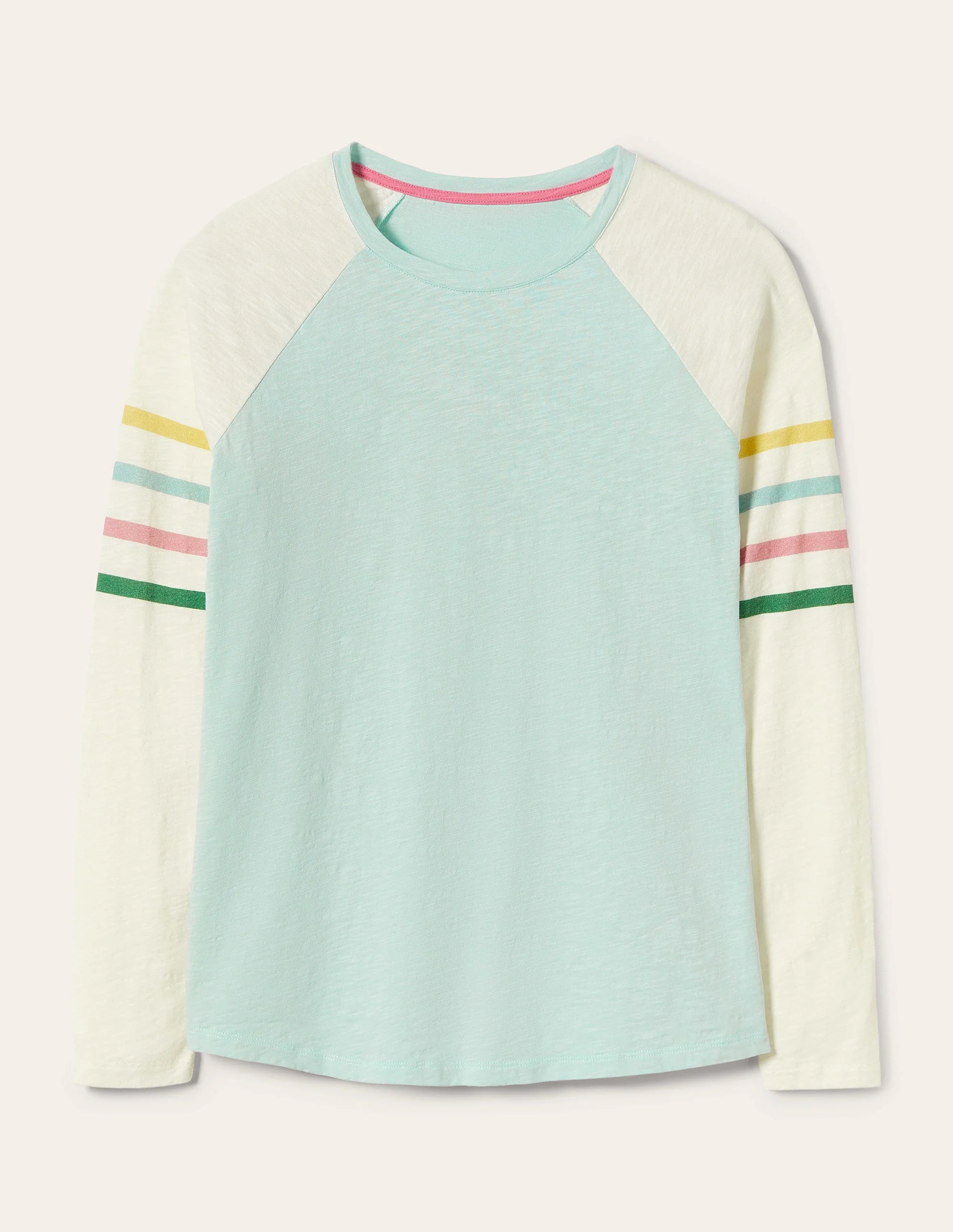 Lorna Baseball Top-Blue, Multi Arm Stripe - Image 5