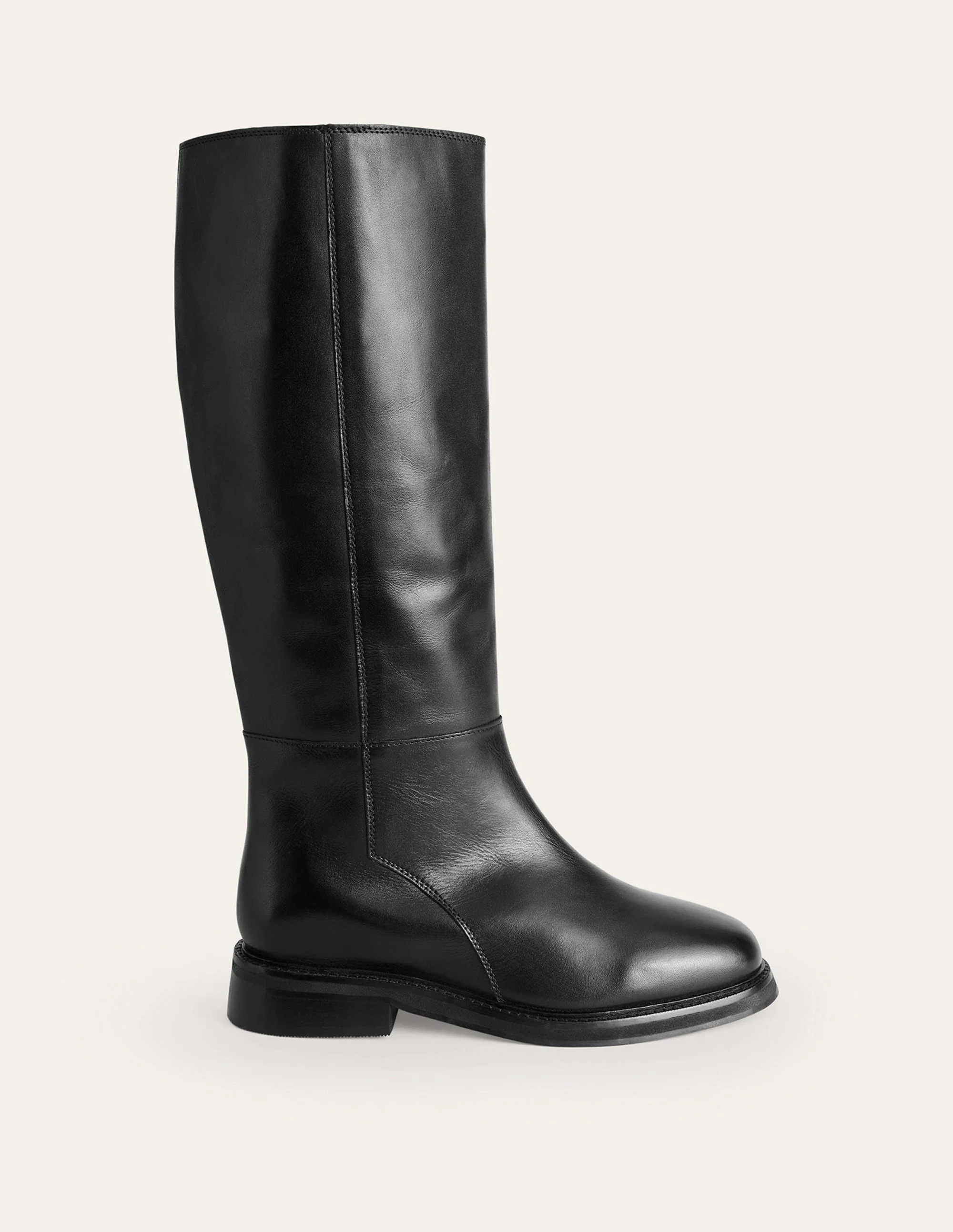 Lottie Leather Riding Boots-Black Leather - Image 3