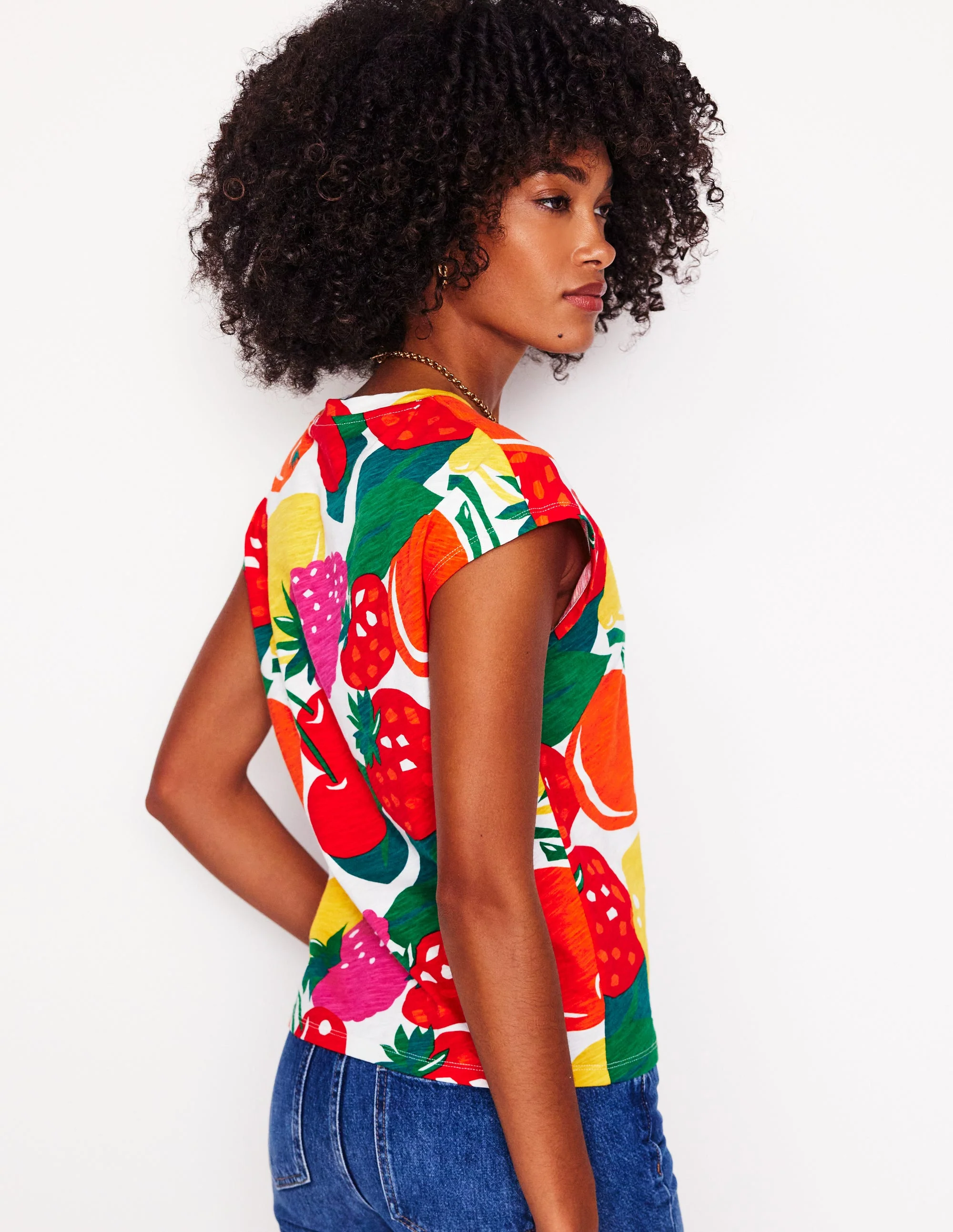 Louisa Slub T-Shirt-Multi, Summer Fruits - Image 3