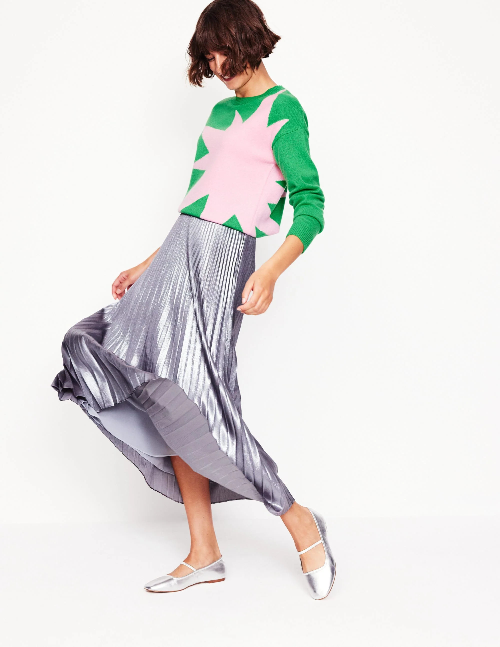 Lydia Cashmere Jumper-Bright Green, Boom - Image 4