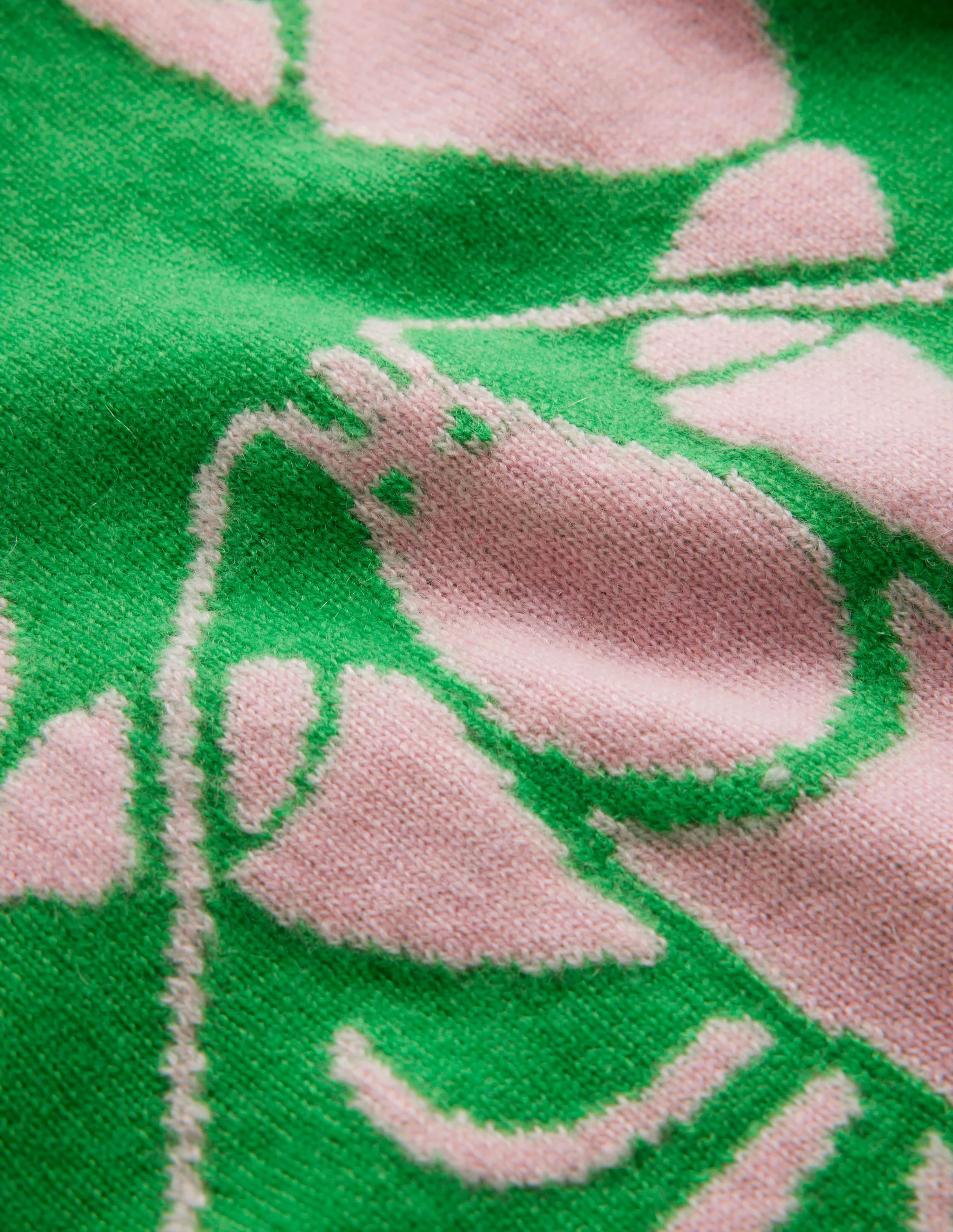 Lydia Cashmere Jumper-Bright Green, Lobster - Image 9