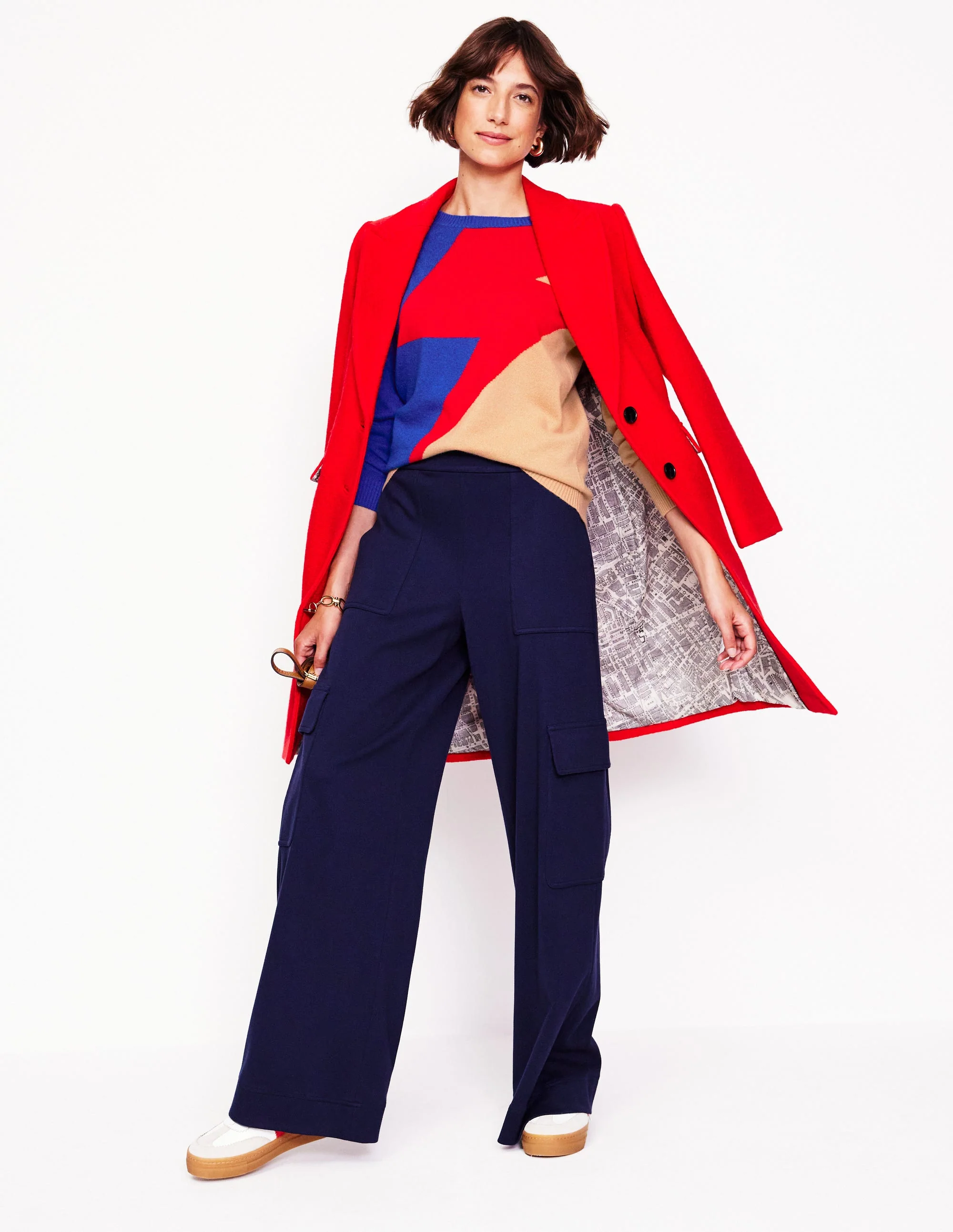 Lydia Cashmere Jumper-Camel, Lightning Bolt - Image 5