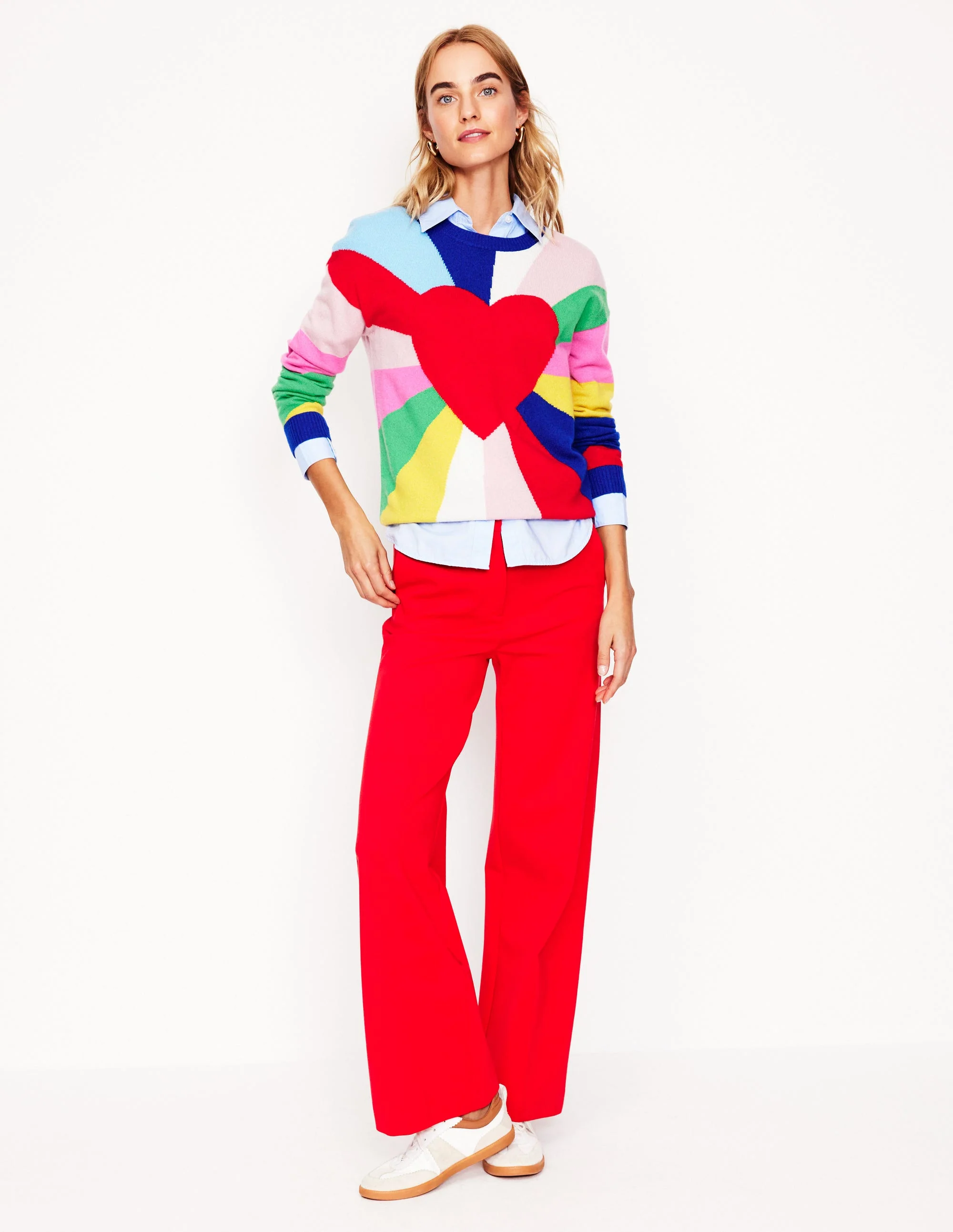 Lydia Cashmere Jumper-Multi, Heart Spectrum - Image 6