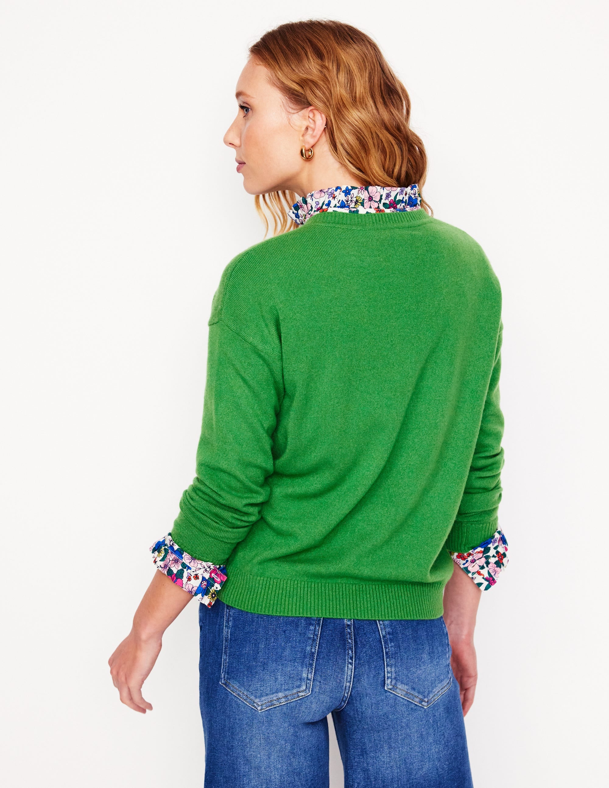 Lydia Cashmere Jumper-Paradise Green - Image 3
