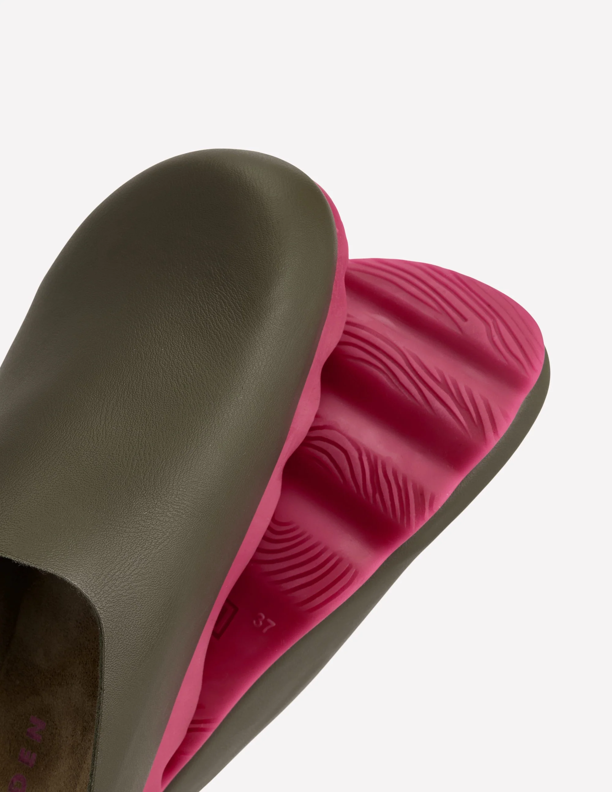 Lyla Colour Block Clogs-Khaki/Pink - Image 6
