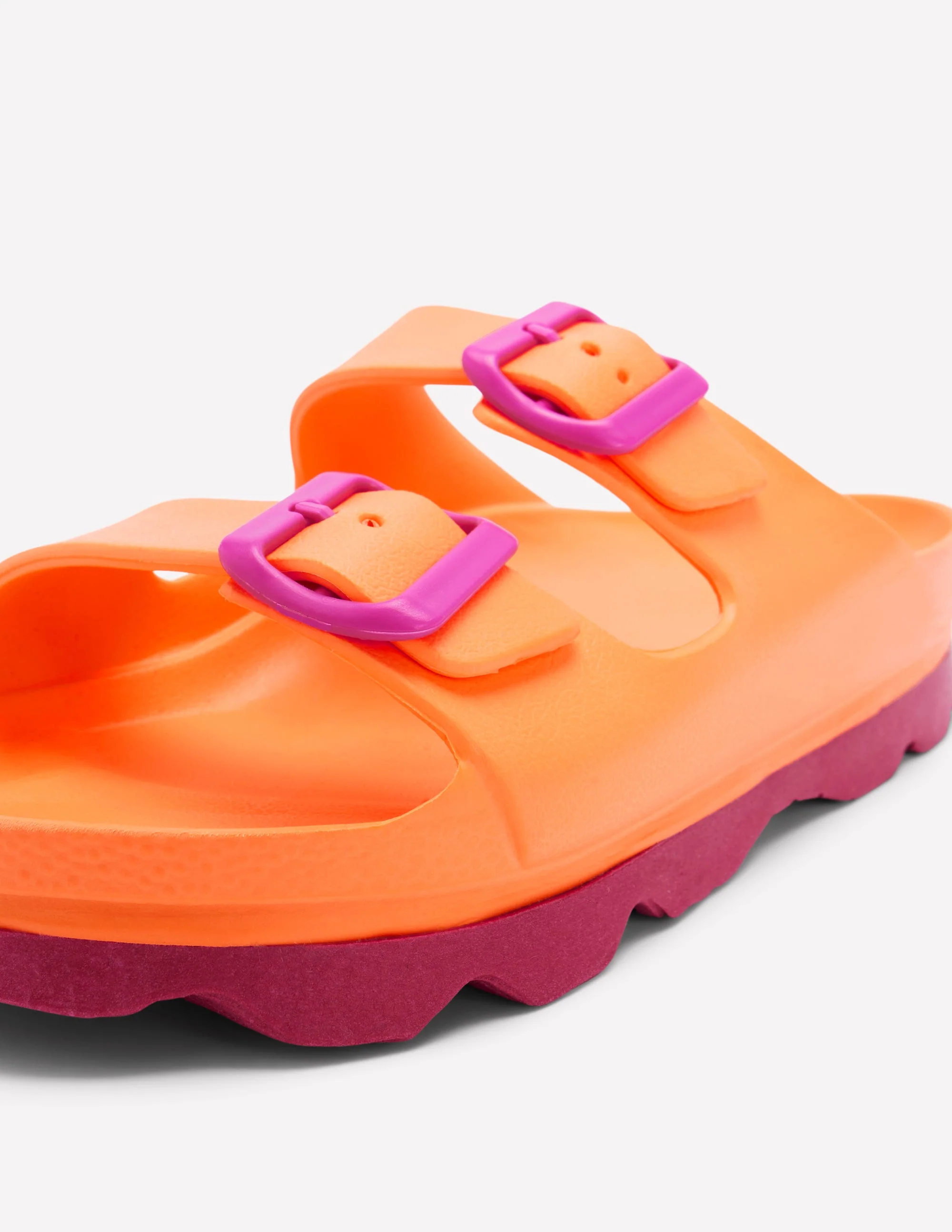 Lyla Double Buckle Sliders-Orange - Image 4