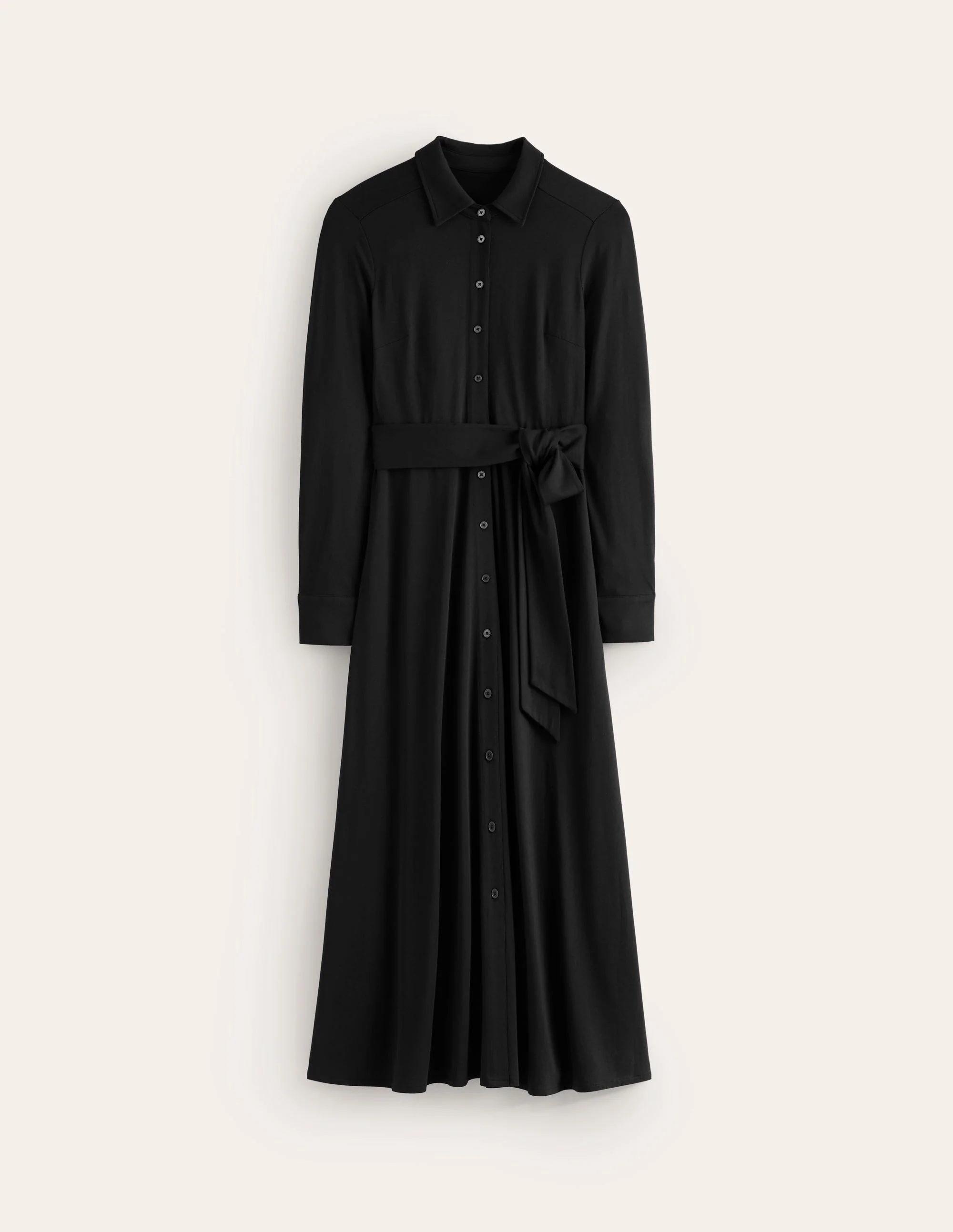 Marcia Jersey Shirt Dress-Black - Image 7