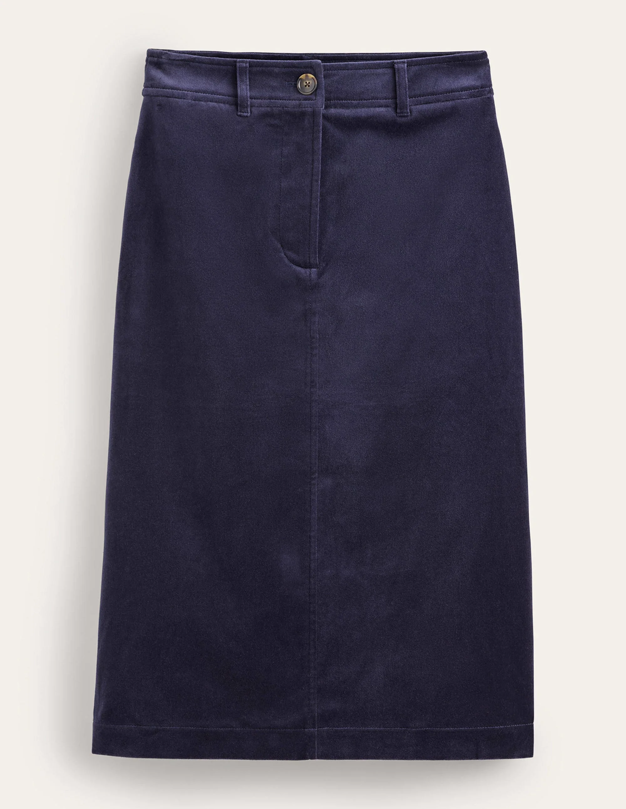Margot Velvet Midi Skirt-Navy - Image 5