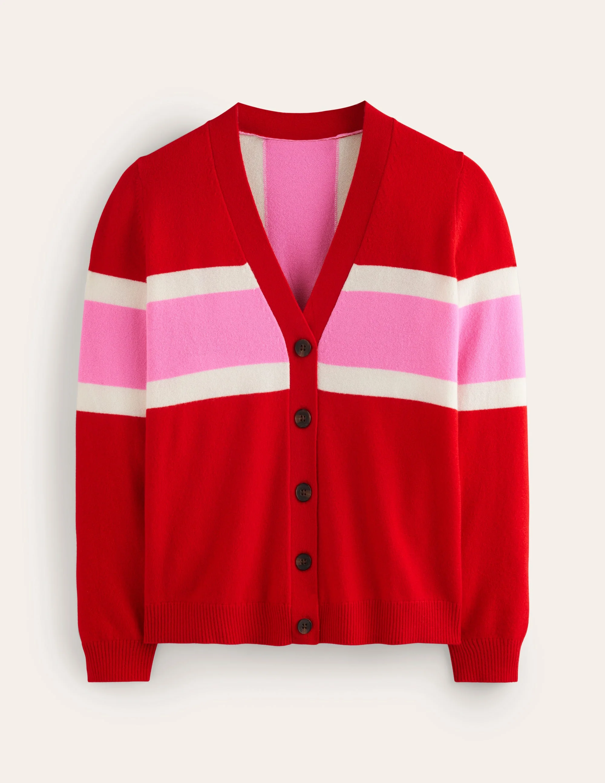 Marianne Cashmere Cardigan-Cherry Blossom Pink Union Jack - Image 7