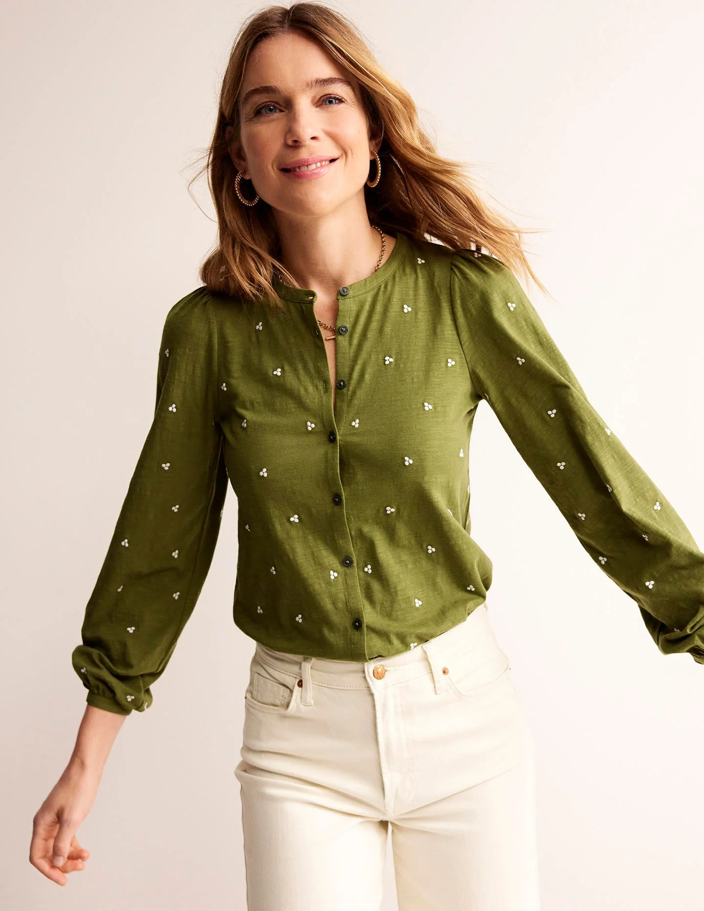 Marina Embroidered Shirt-Mayfly, Embroidered - Image 4