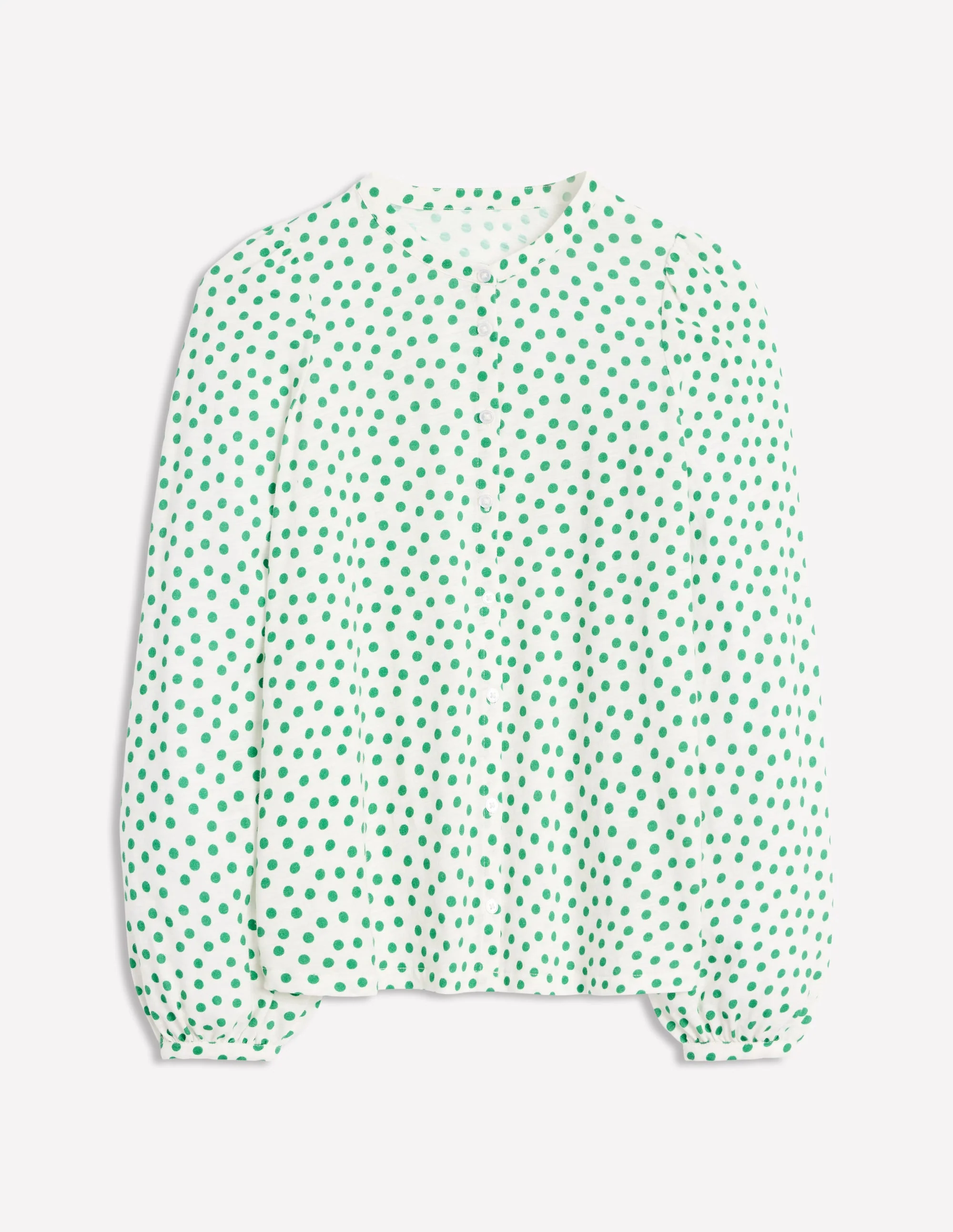 Marina Jersey Shirt-Ivory, Abstract Dot - Image 6