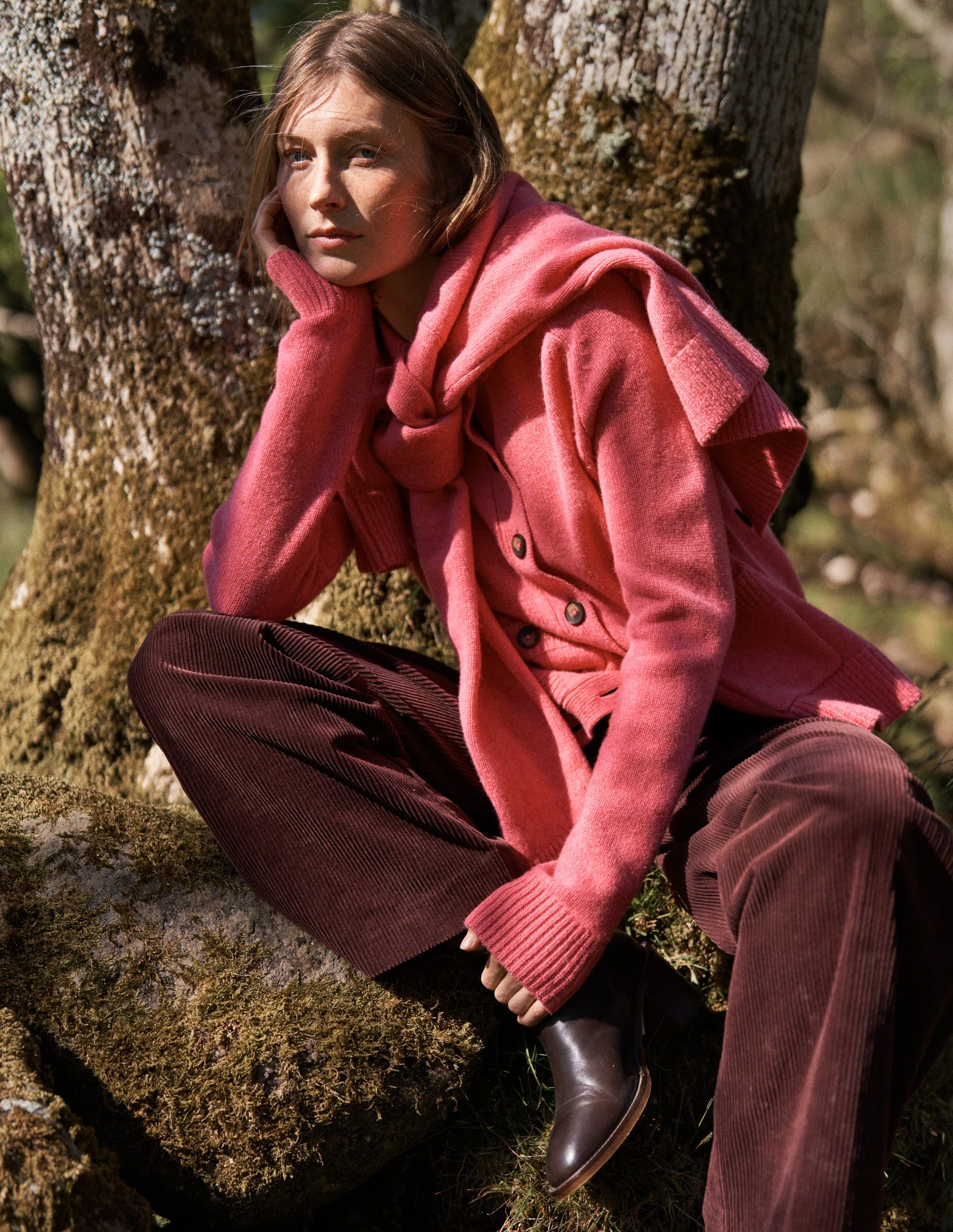 Marion Merino Cardigan-Rose Pink - Image 6