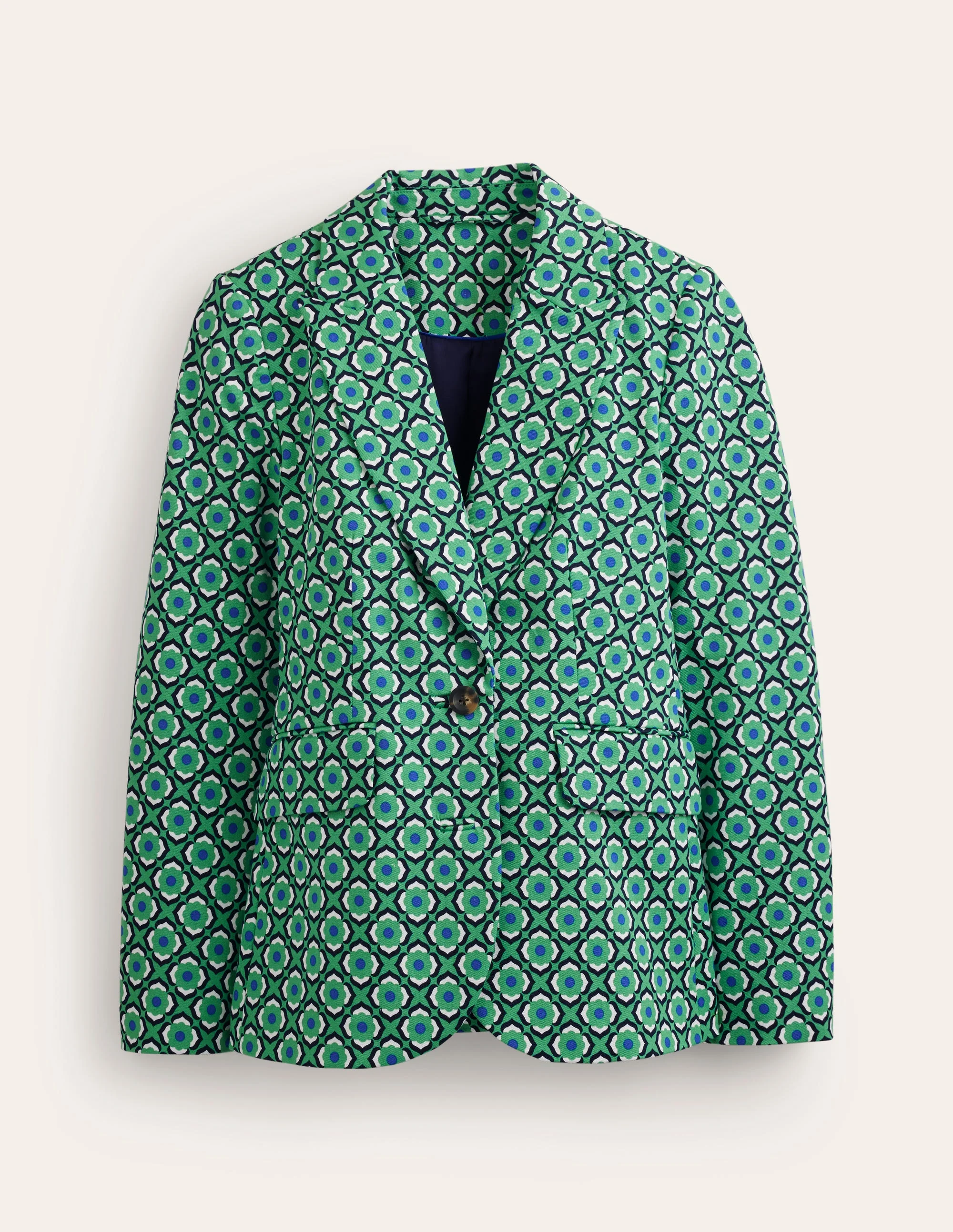 Marylebone Bi-Stretch Blazer-Ming Green, Geo Pome - Image 6