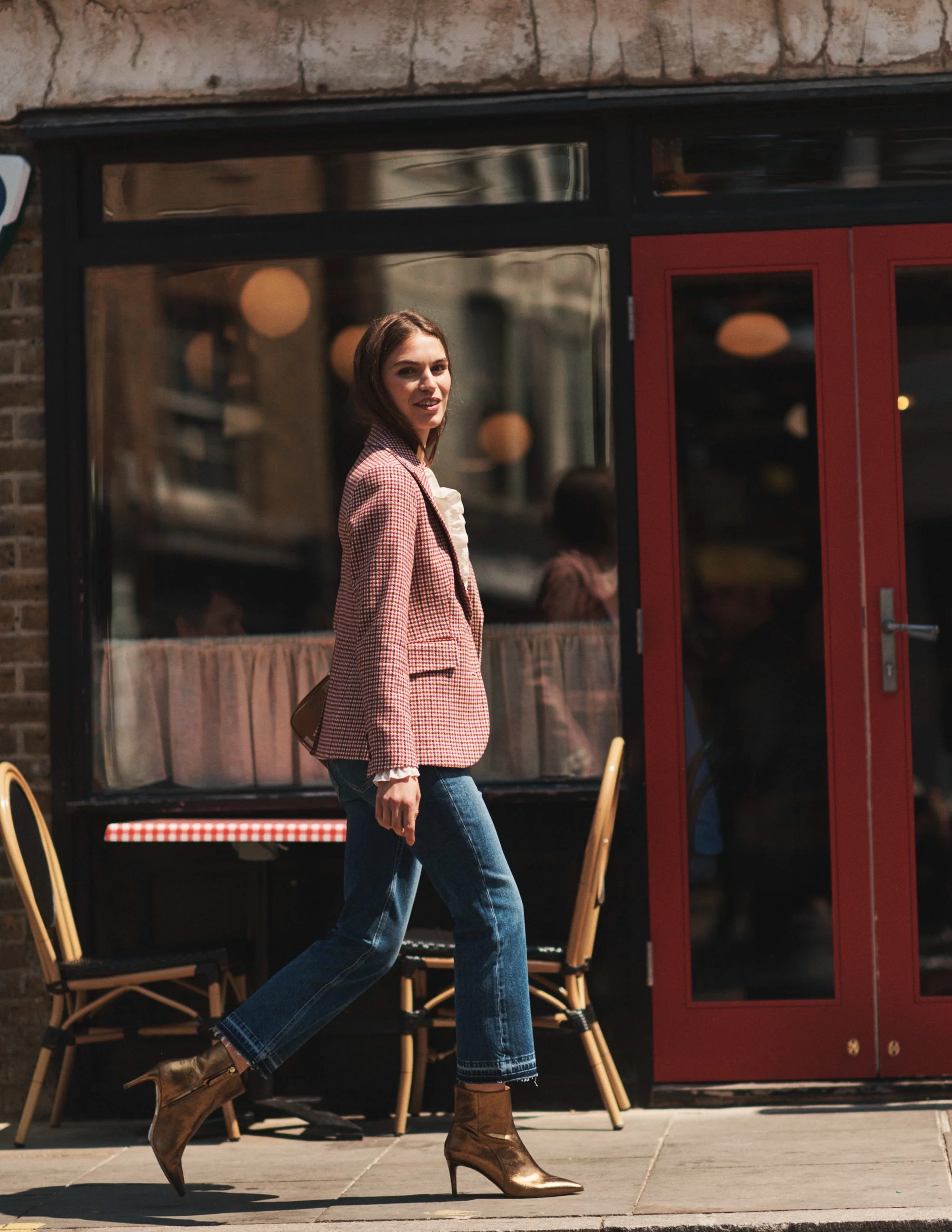 Marylebone Checked Blazer-Berry Drawn Check - Image 6