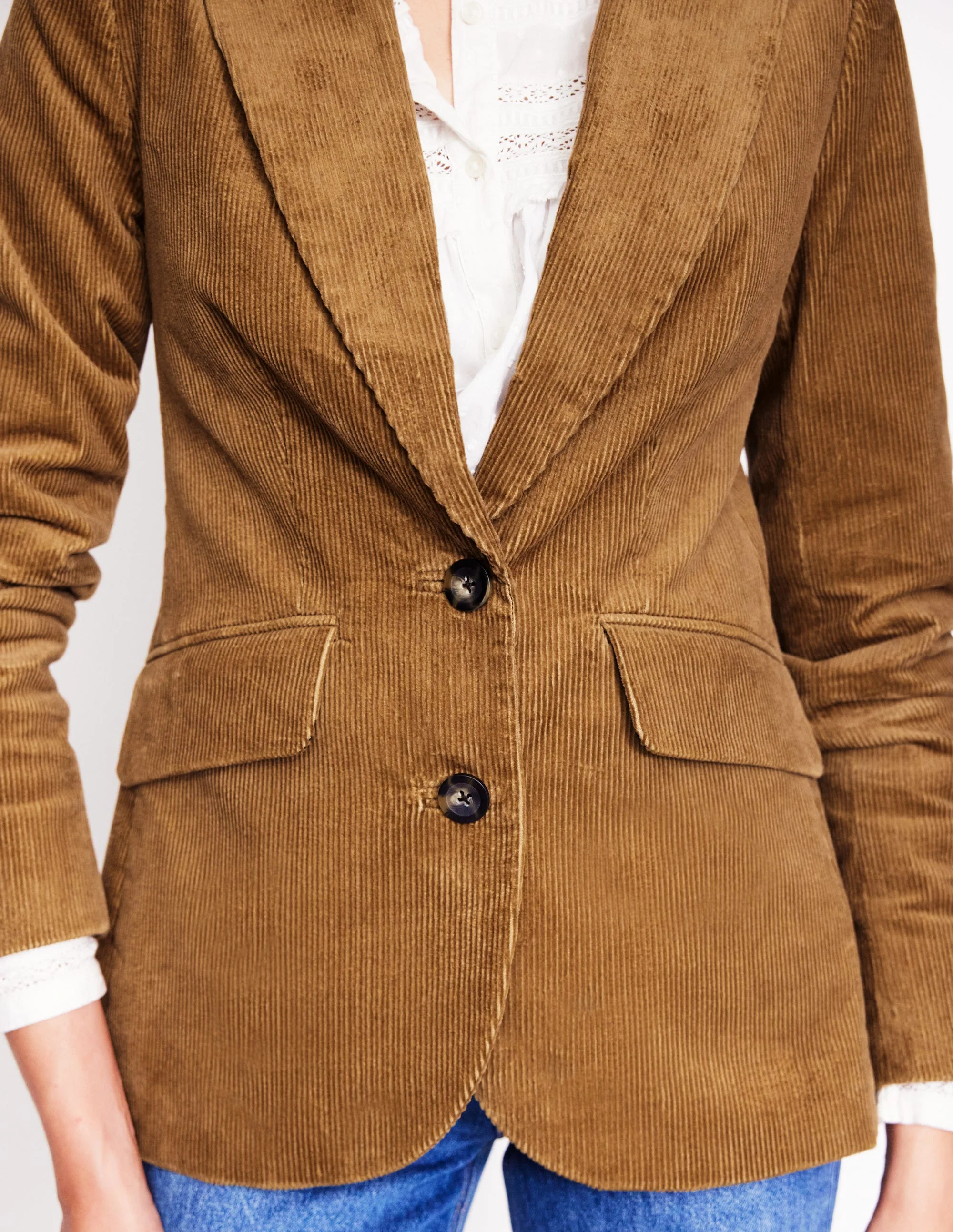 Marylebone Cord Blazer-Camel - Image 3