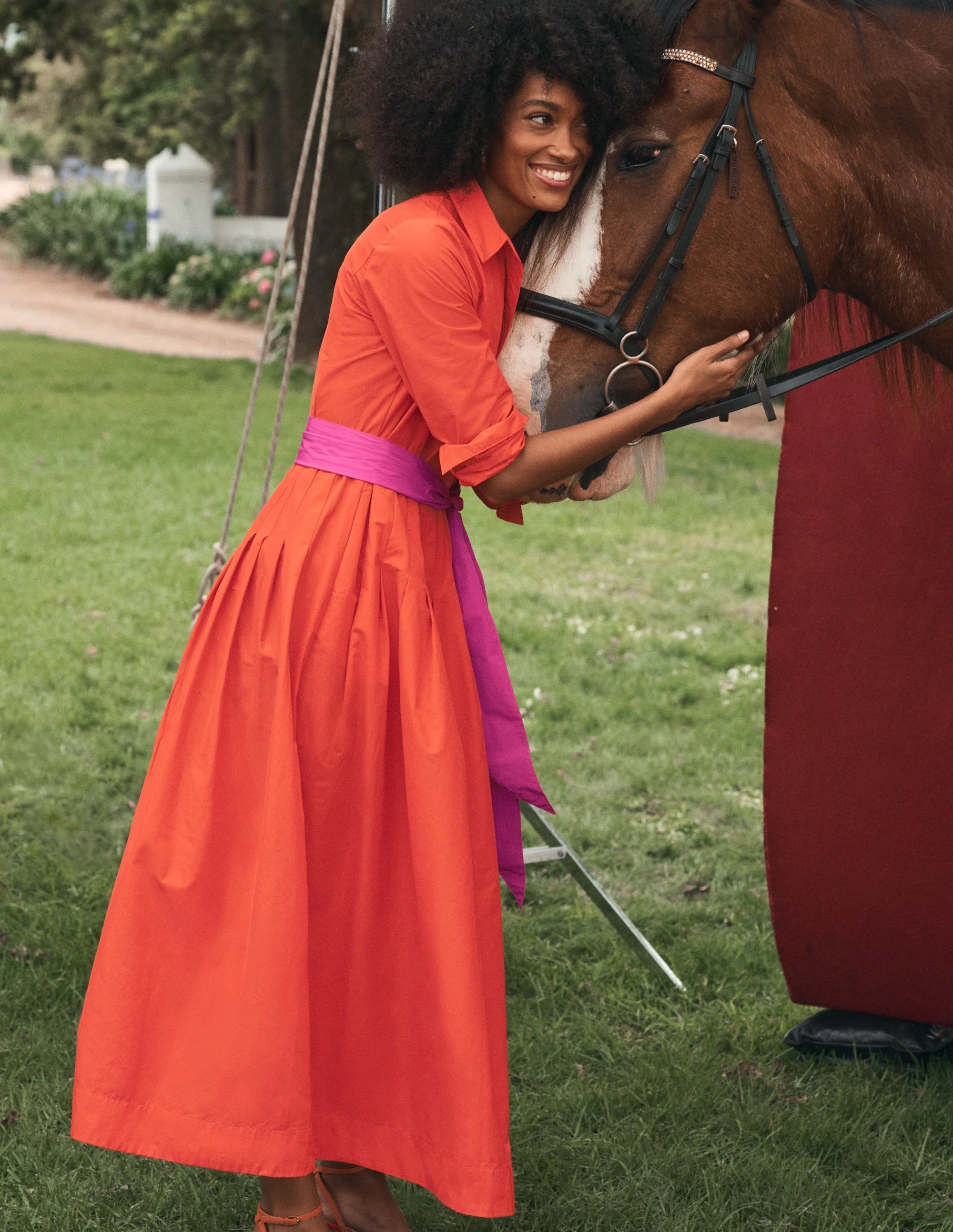 Maxi Pleated Bow Dress-Firecracker Red - Image 5