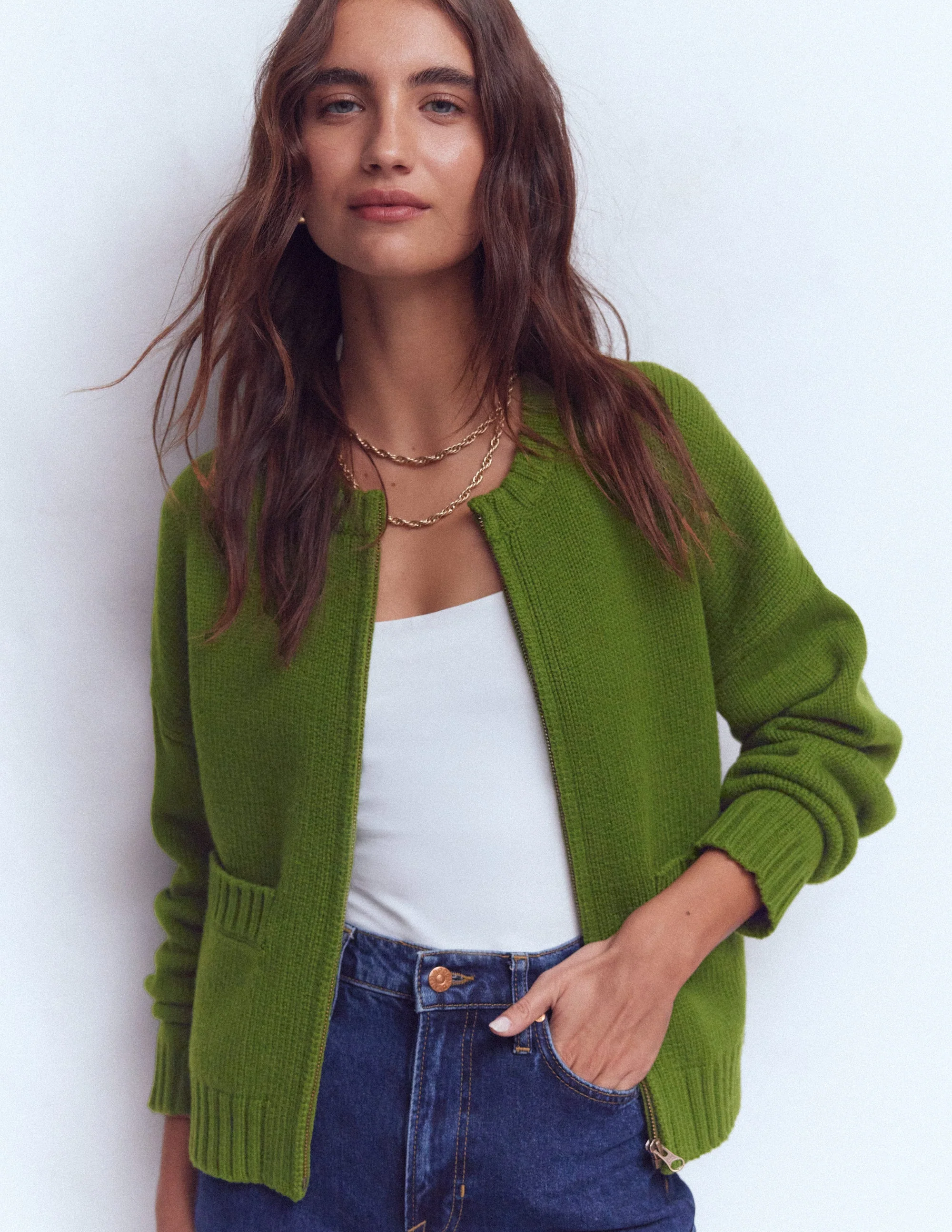 Maya Zip Up Jacket-Herb Garden - Image 4
