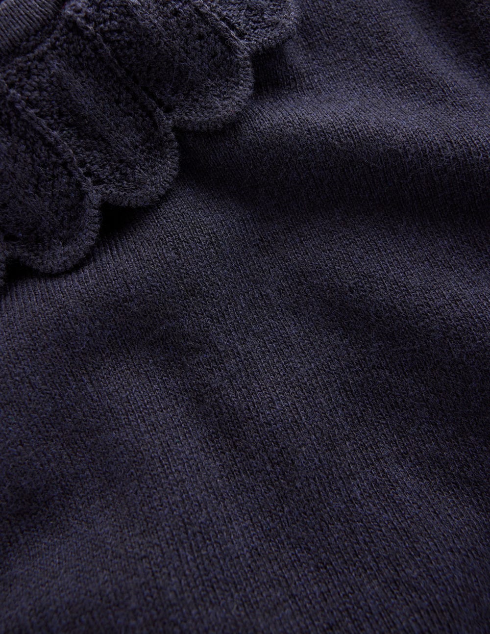 Melina Cotton Ruffle Sweater-Navy - Image 6