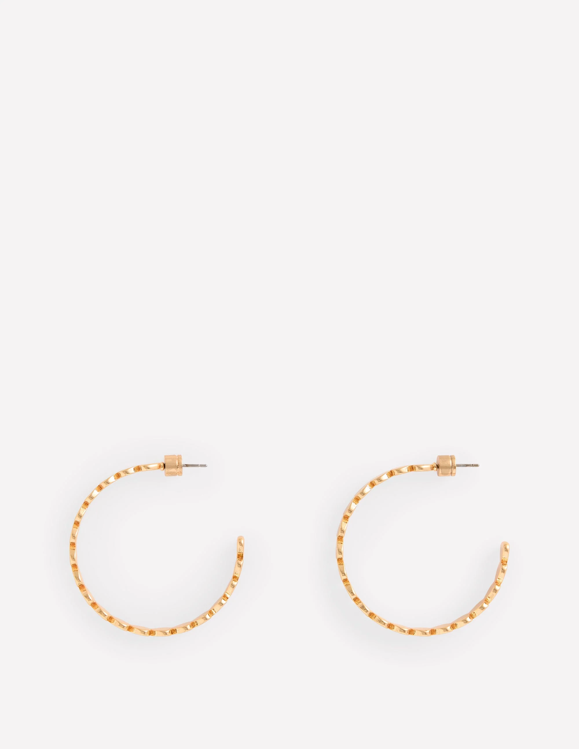 Metal Heart Earrings-Gold
