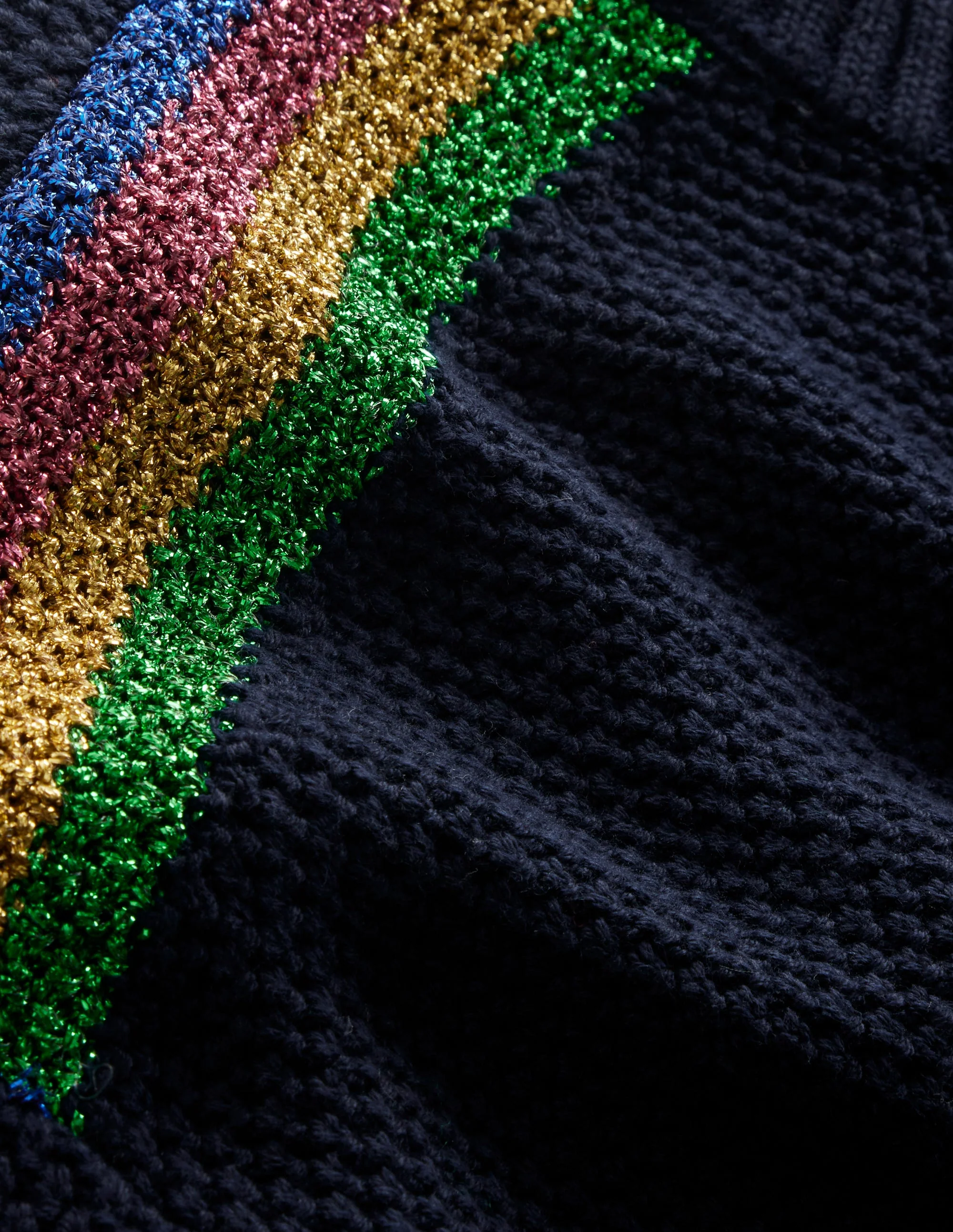 Metallic Stripe Sweater-Navy - Image 6