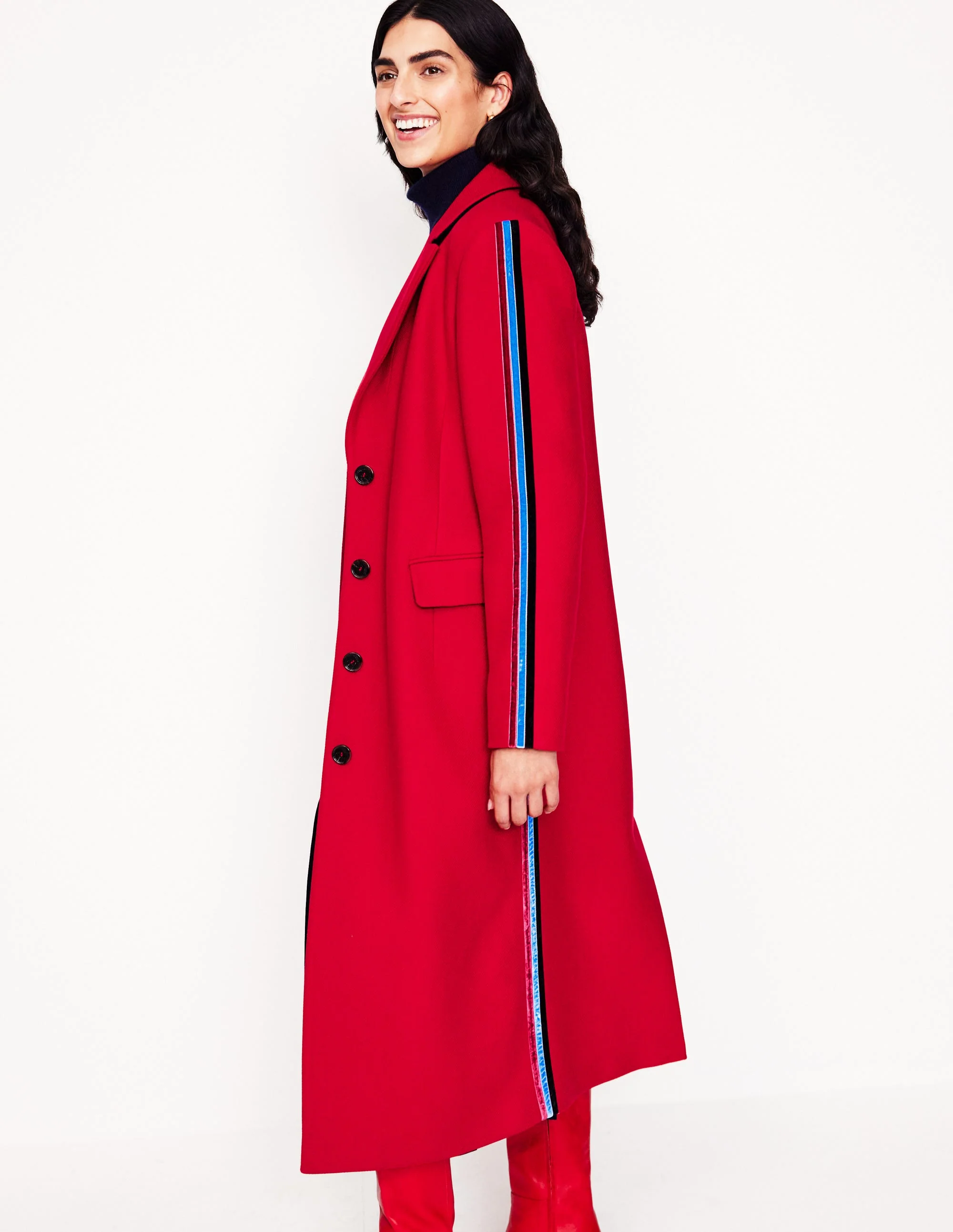 Midi Coat-Red - Image 4