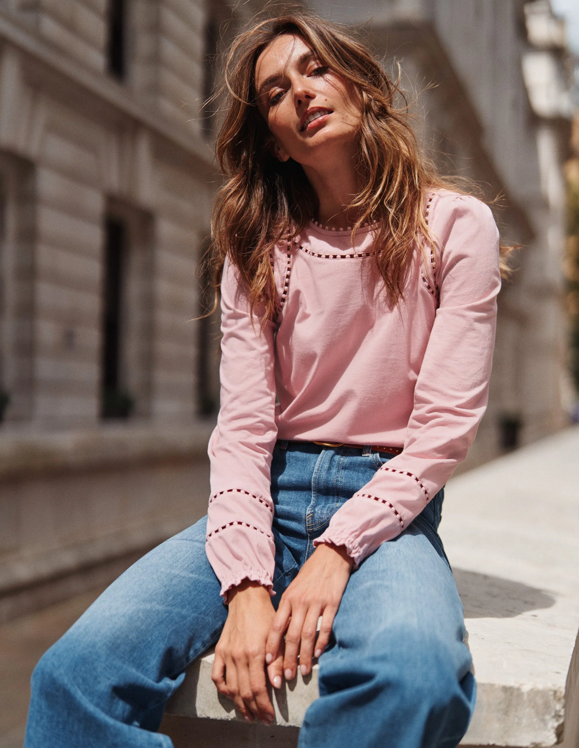 Mila Long Sleeve Top-Quartz - Image 5