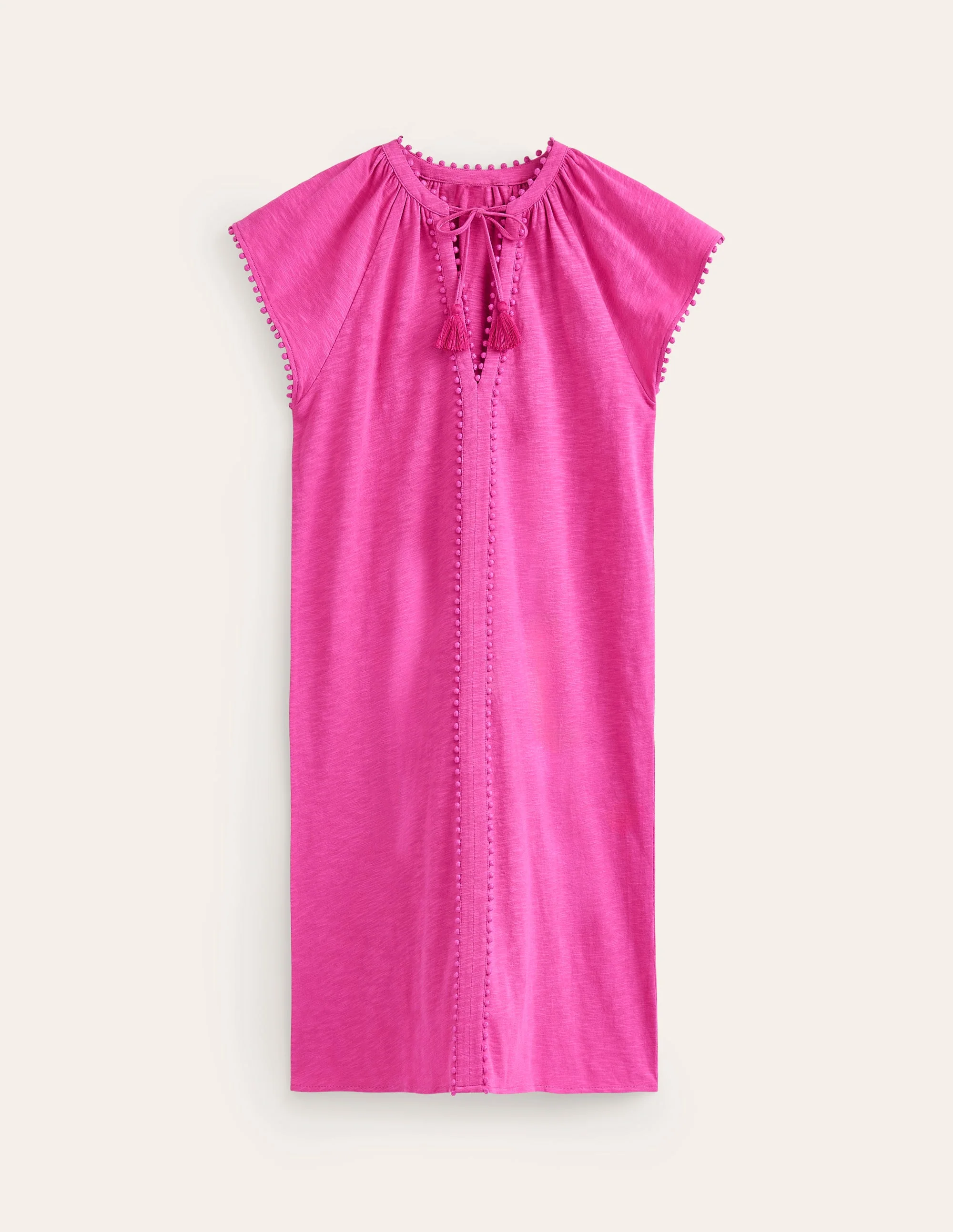 Millie Pom Cotton Dress-Rose Violet - Image 5