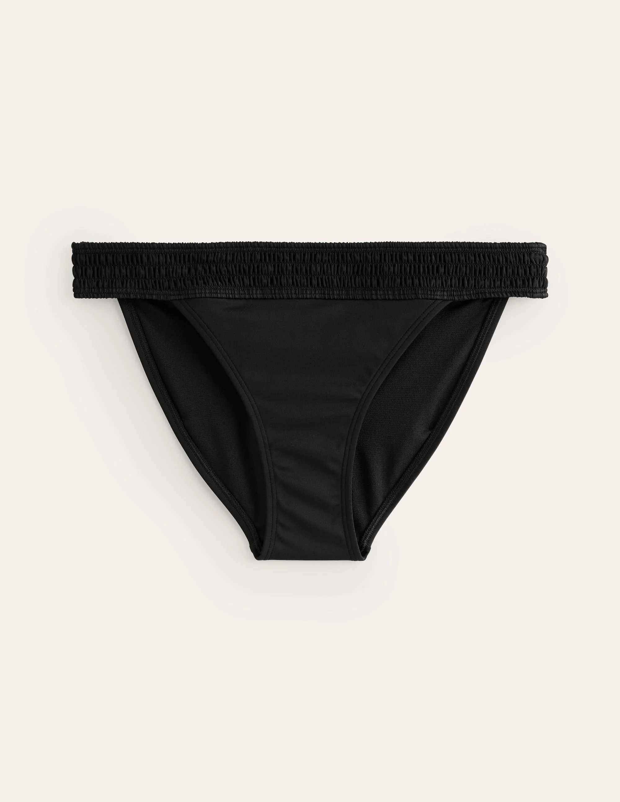 Milos Smocked Bikini Bottoms-Black - Image 5
