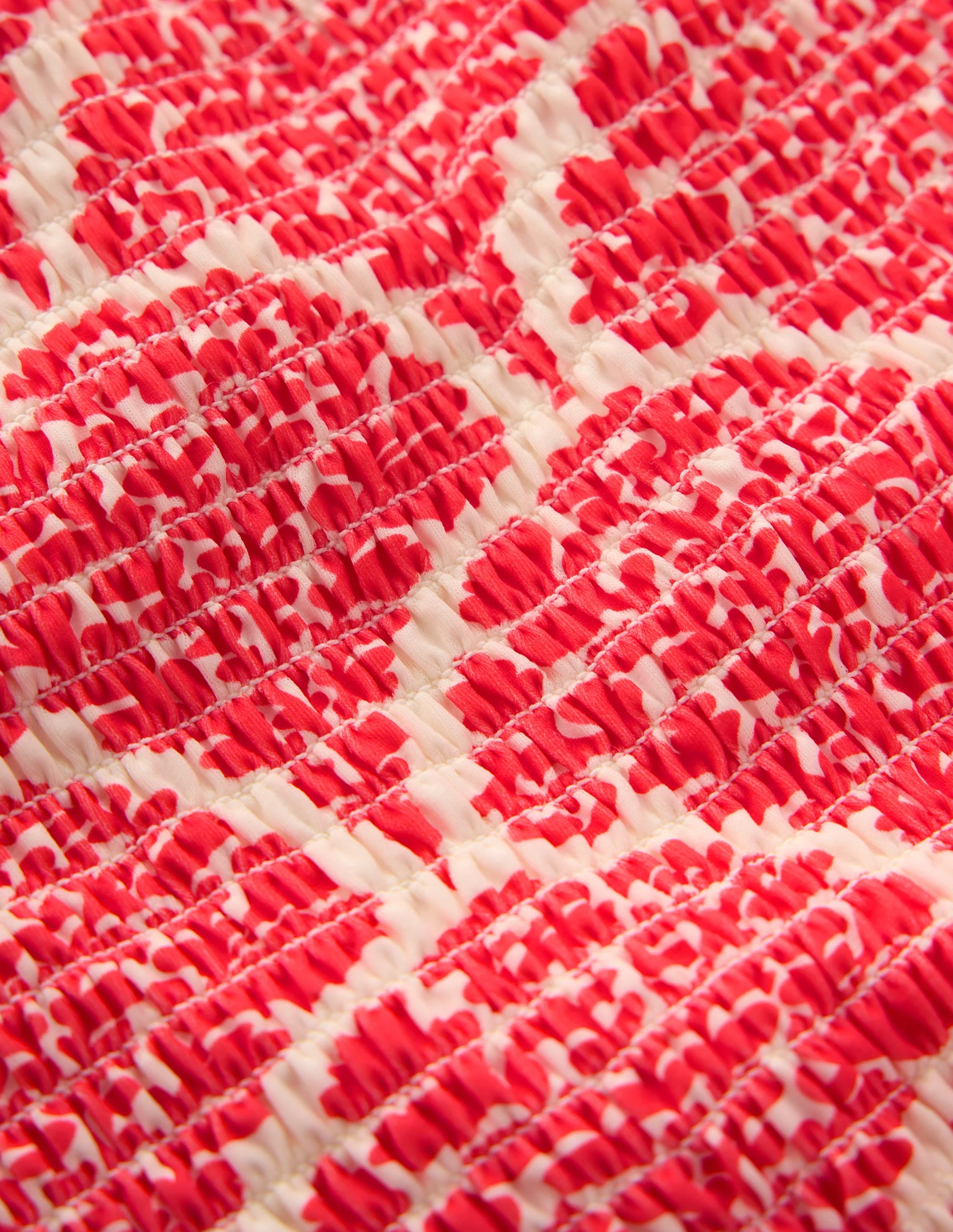 Milos Smocked Swimsuit-Jam Red, Blossomy - Image 8