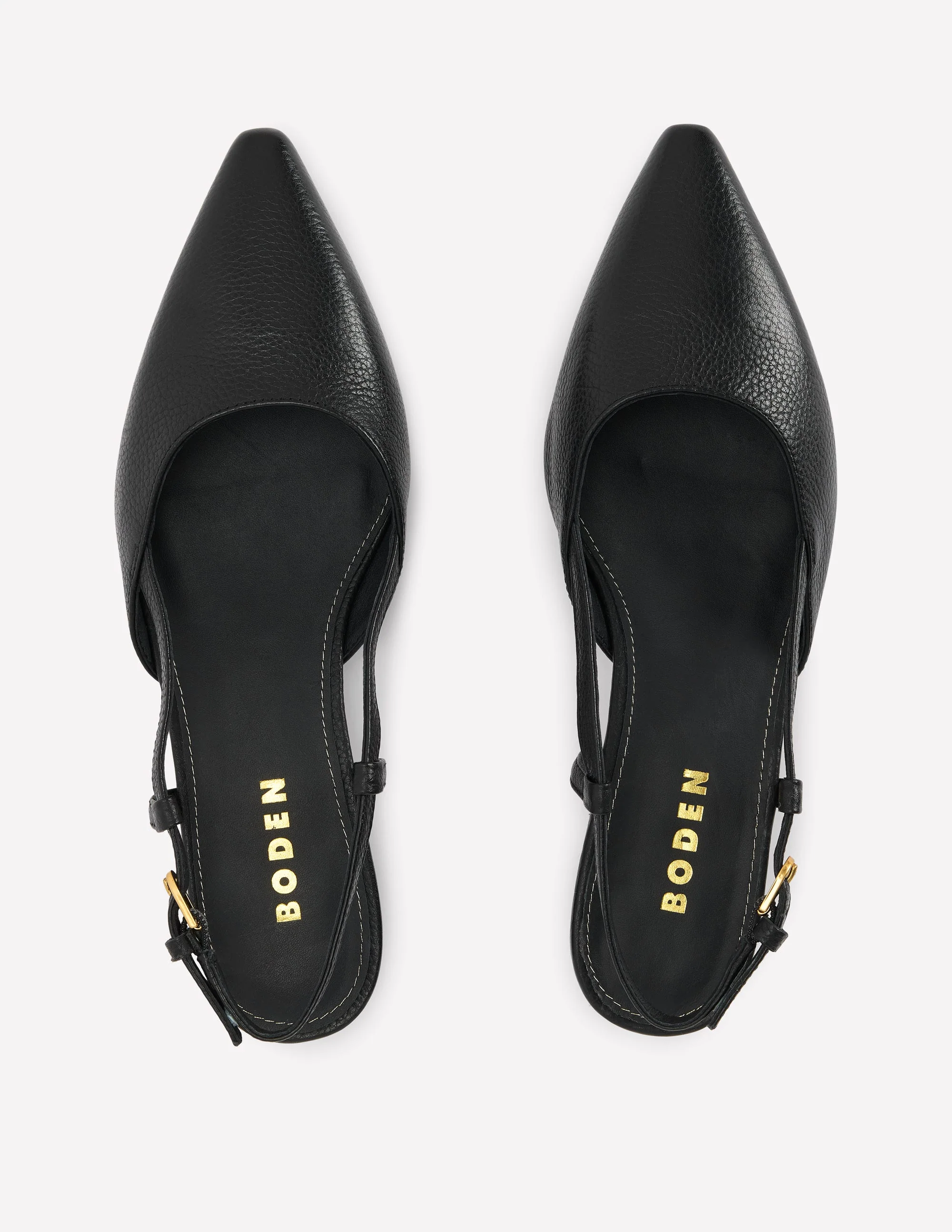 Mini Block Sling Backs-Black - Image 5
