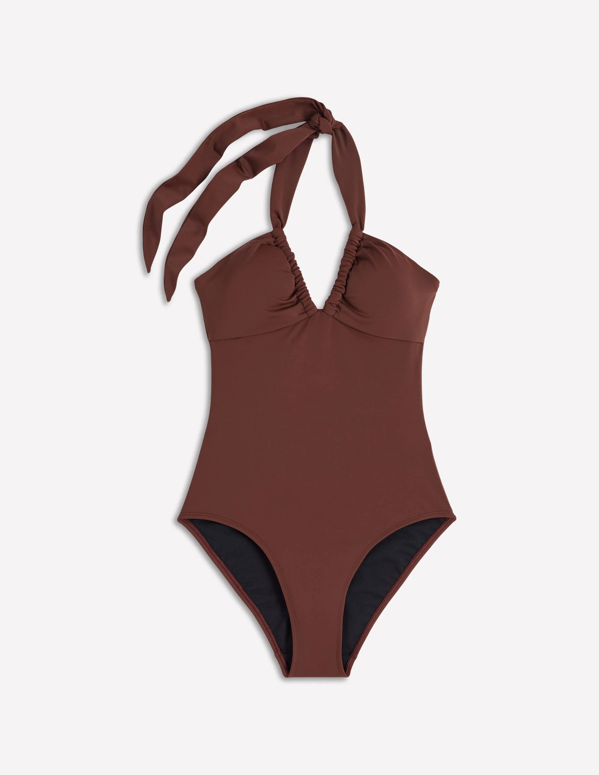 Minori Halter Tie Swimsuit-Cinnamon - Image 5