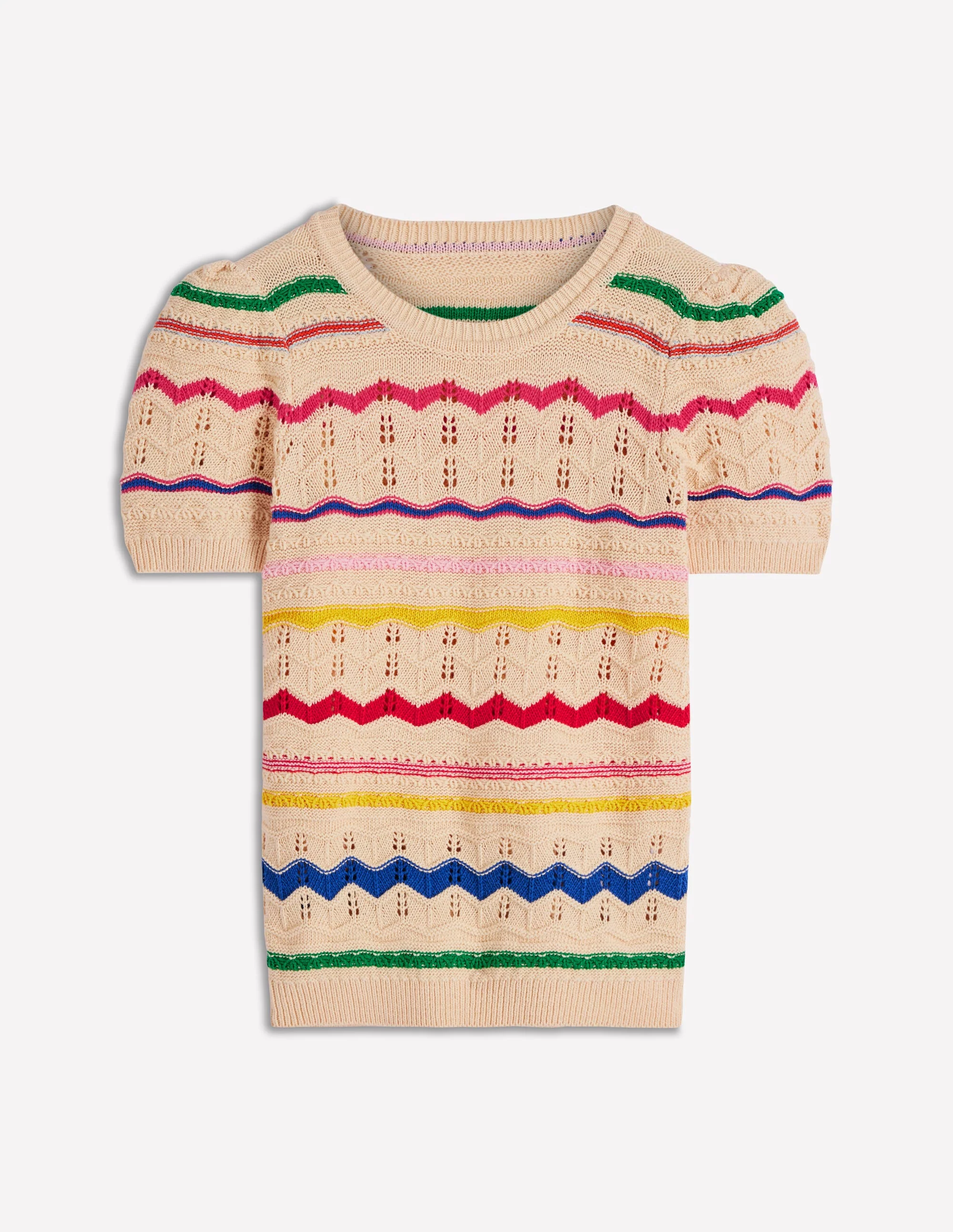 Monica Knitted T-Shirt-Multi Stripe - Image 7