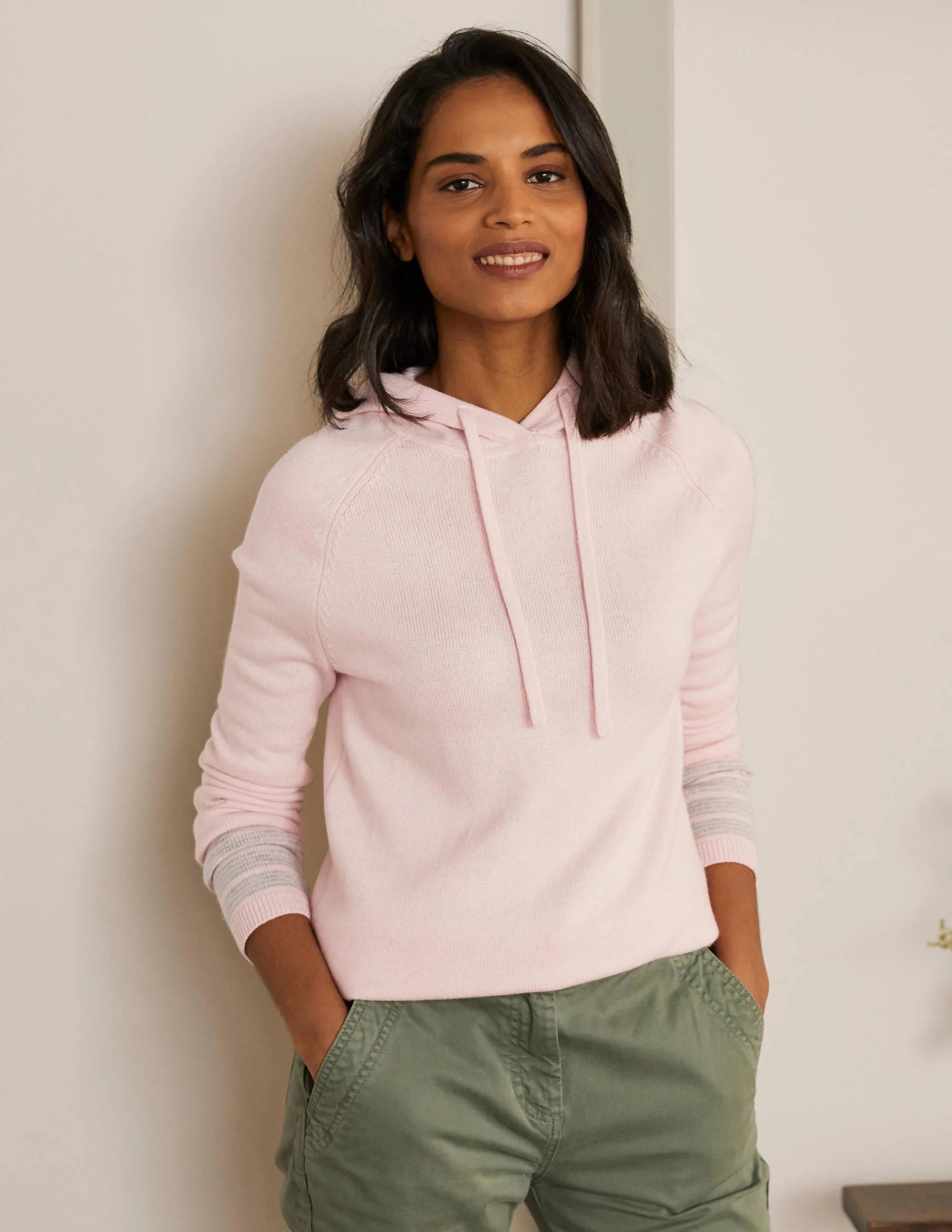 Morton Knitted Hoodie-Milkshake - Image 2