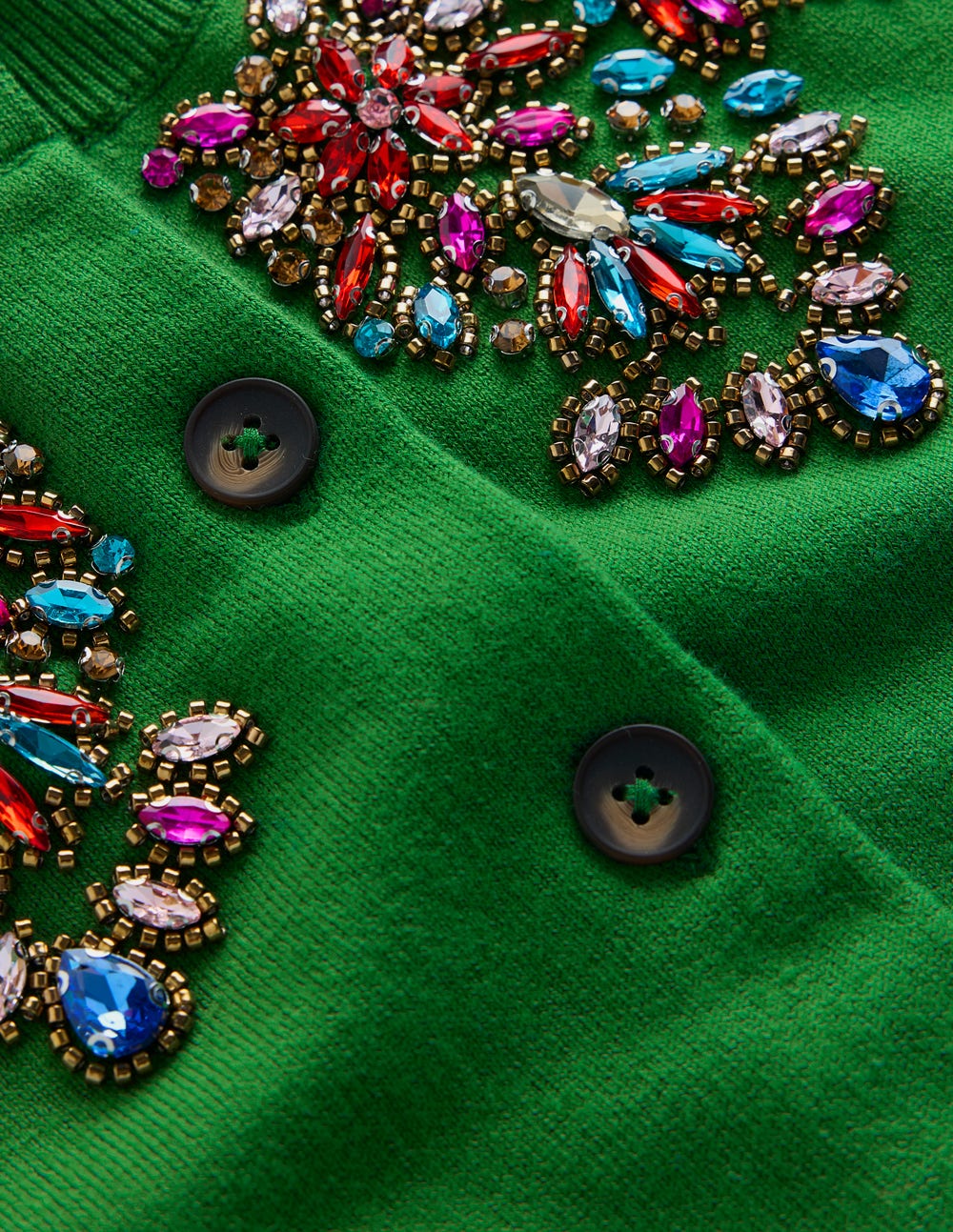 Nadia Embellished Cardigan-Green - Image 6