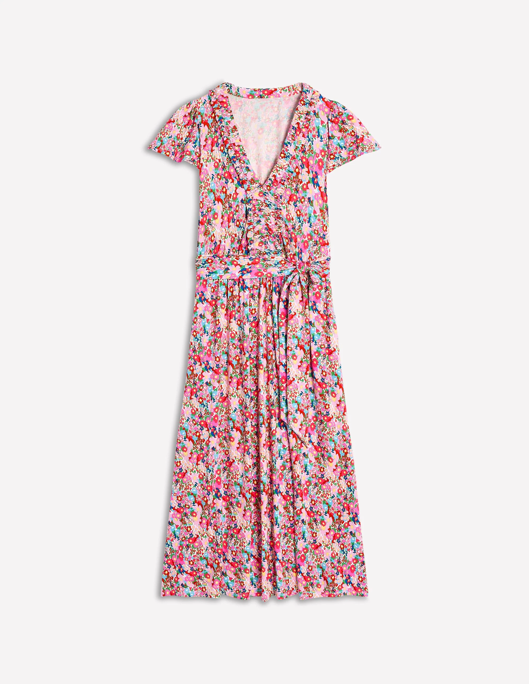 Nicola Jersey Tea Dress-Multi, Wildflower Garden - Image 6