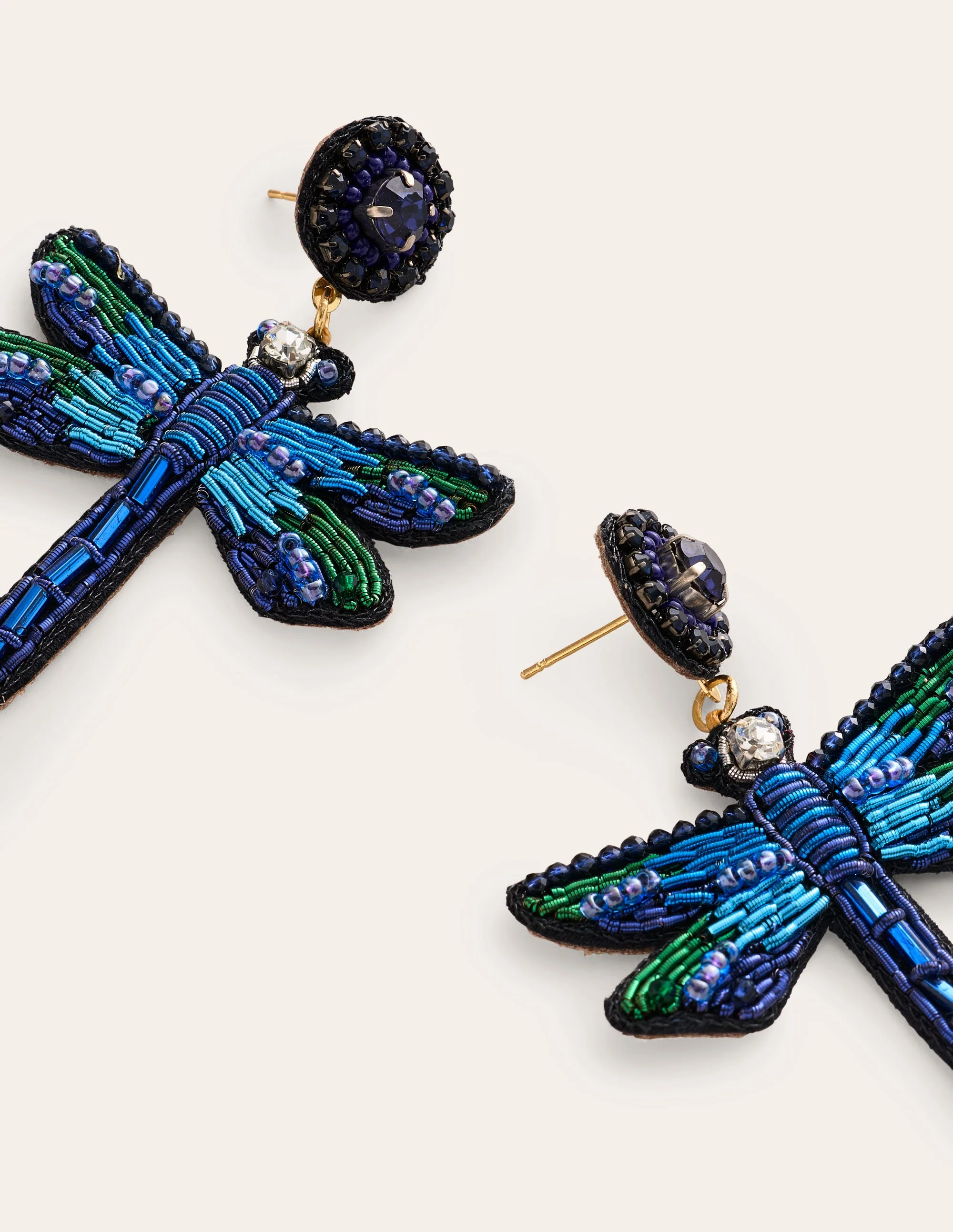 Novelty Beaded Earrings-Dragonfly - Image 3
