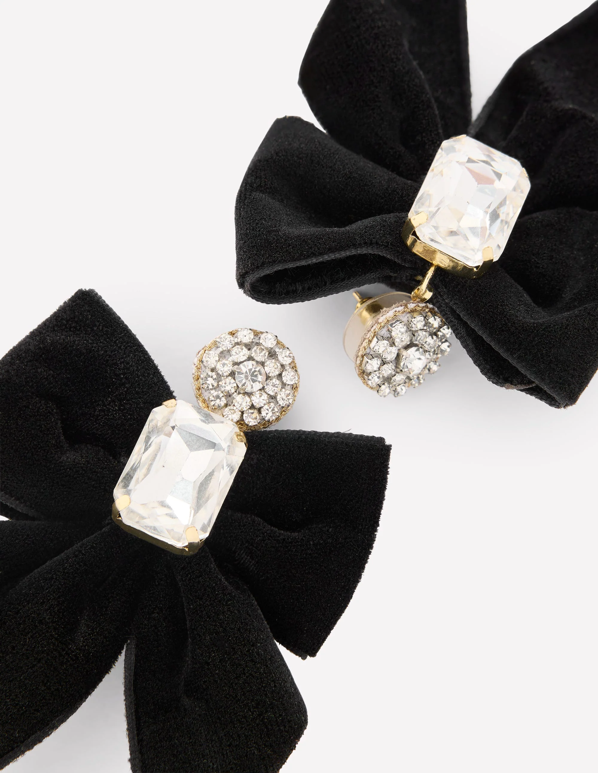Novelty Bow Earrings-Black - Image 3