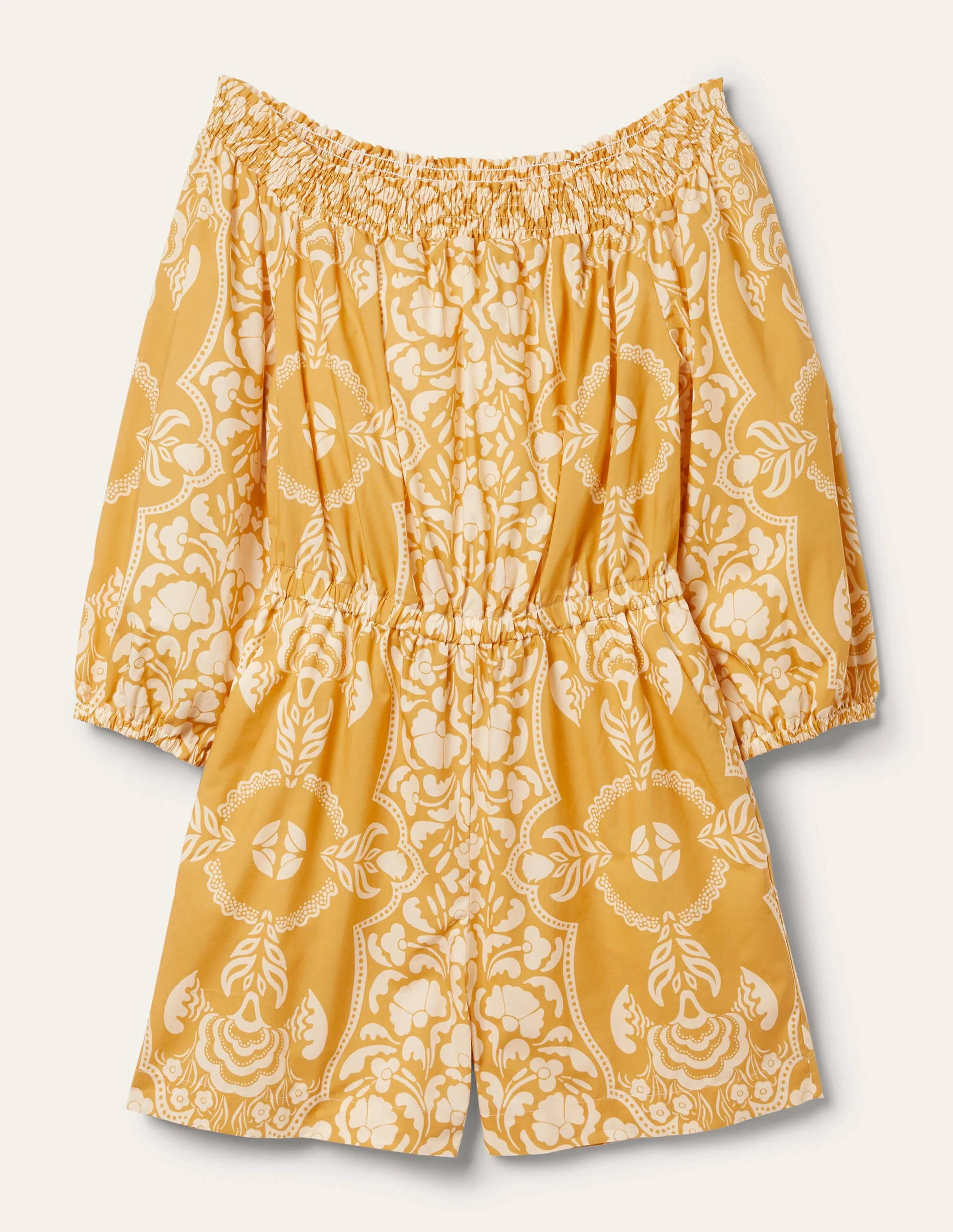 Off Shoulder Romper-Butter, Passion Bloom - Image 5