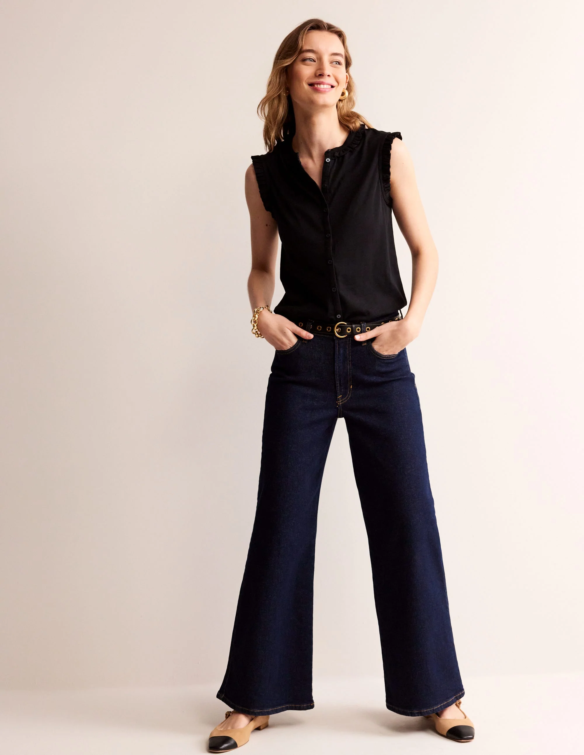 Olive Sleeveless Shirt-Black - Image 4