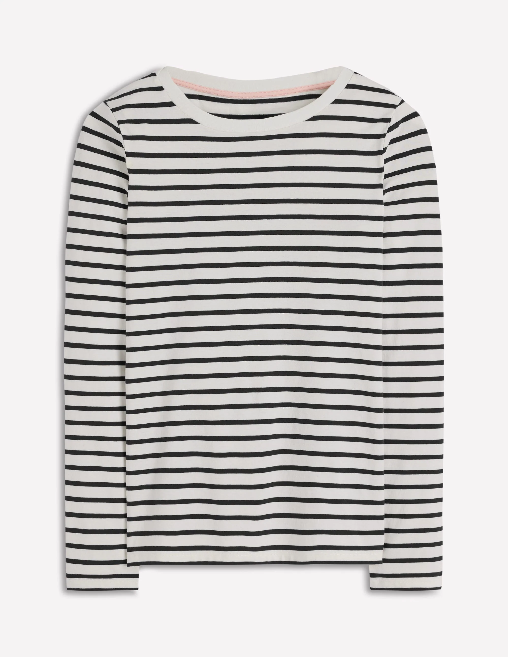 Olivia Long Sleeve Breton-Ivory, Black - Image 5