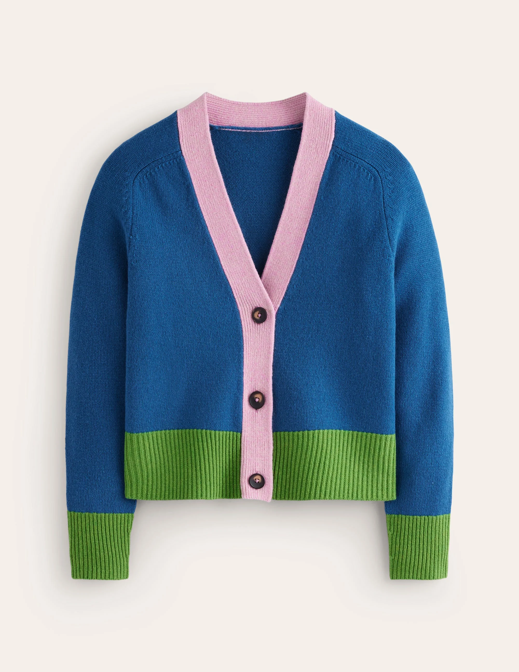 Olivia Merino Cardigan-Sapphire Blue - Image 5