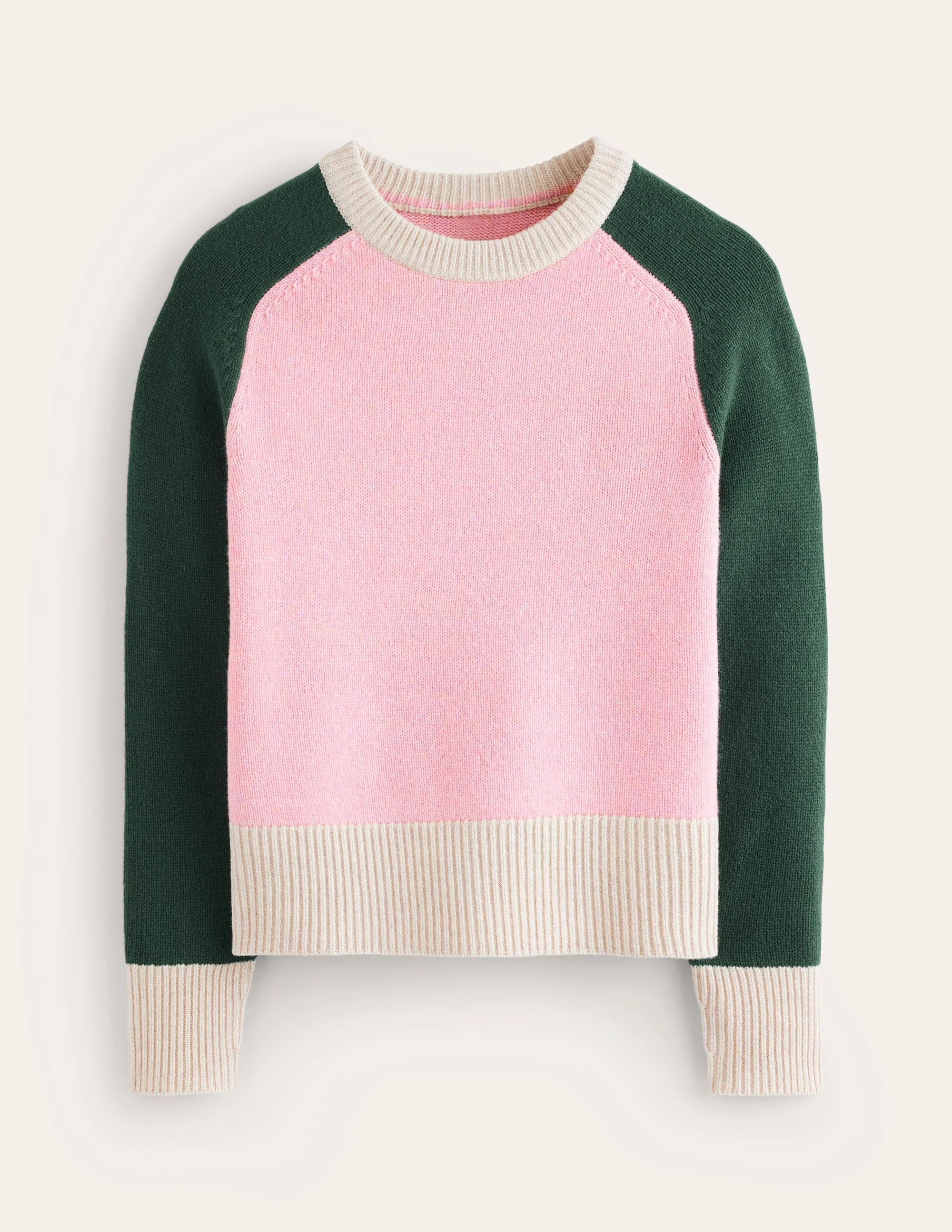 Olivia Merino Sweater-Pink, Colourblock - Image 5